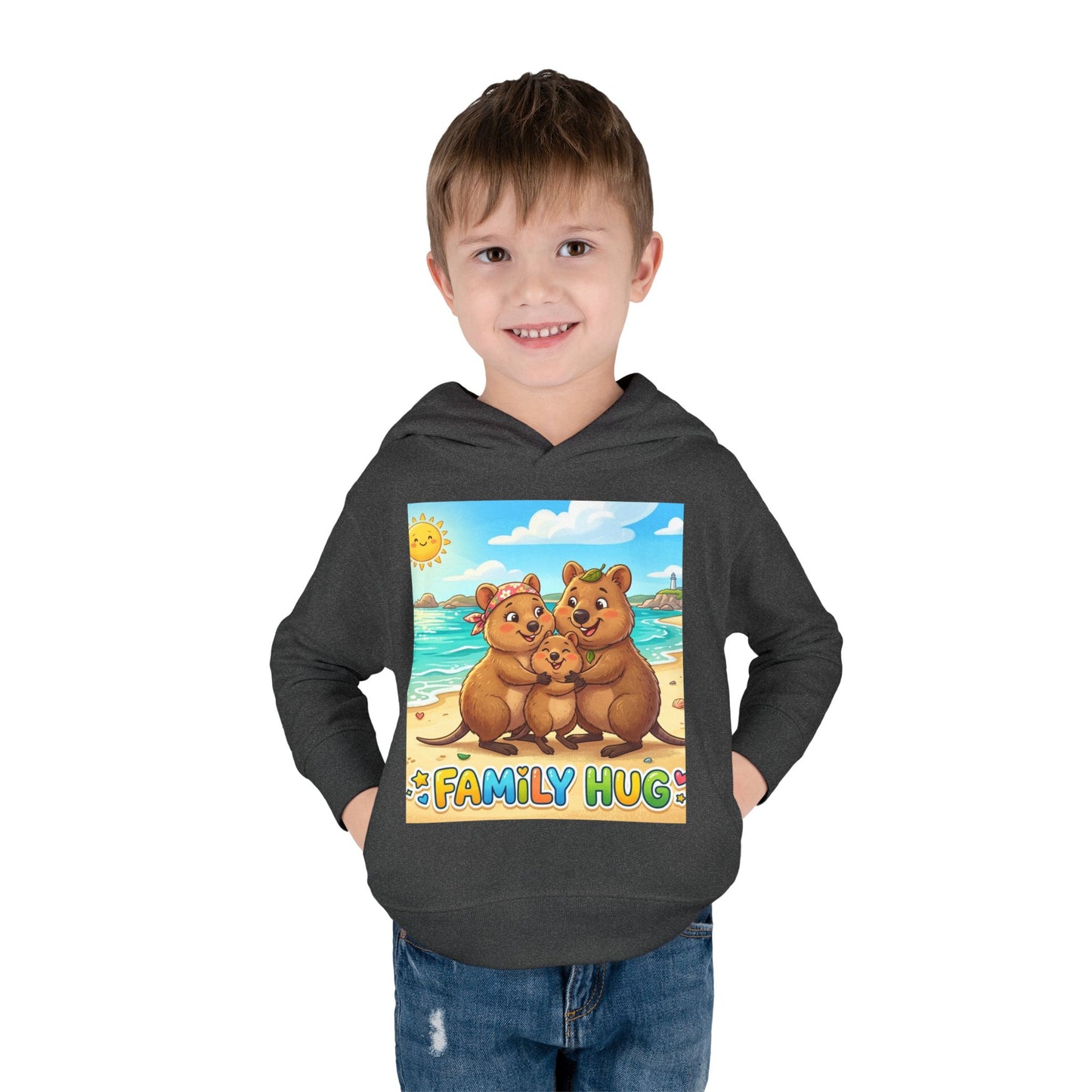 Family Hug Quokka Toddler Pullover Fleece Hoodie