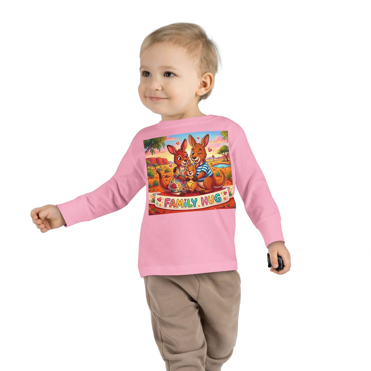 Family Hug Kangaroo Toddler Long Sleeve Tee