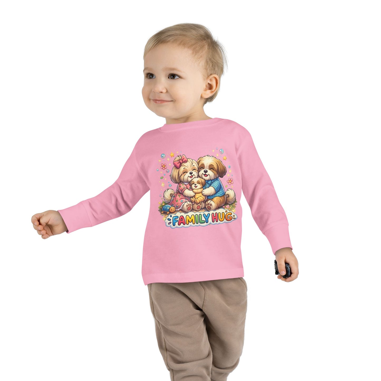 Family Hug Shih Tzu Toddler Long Sleeve Tee
