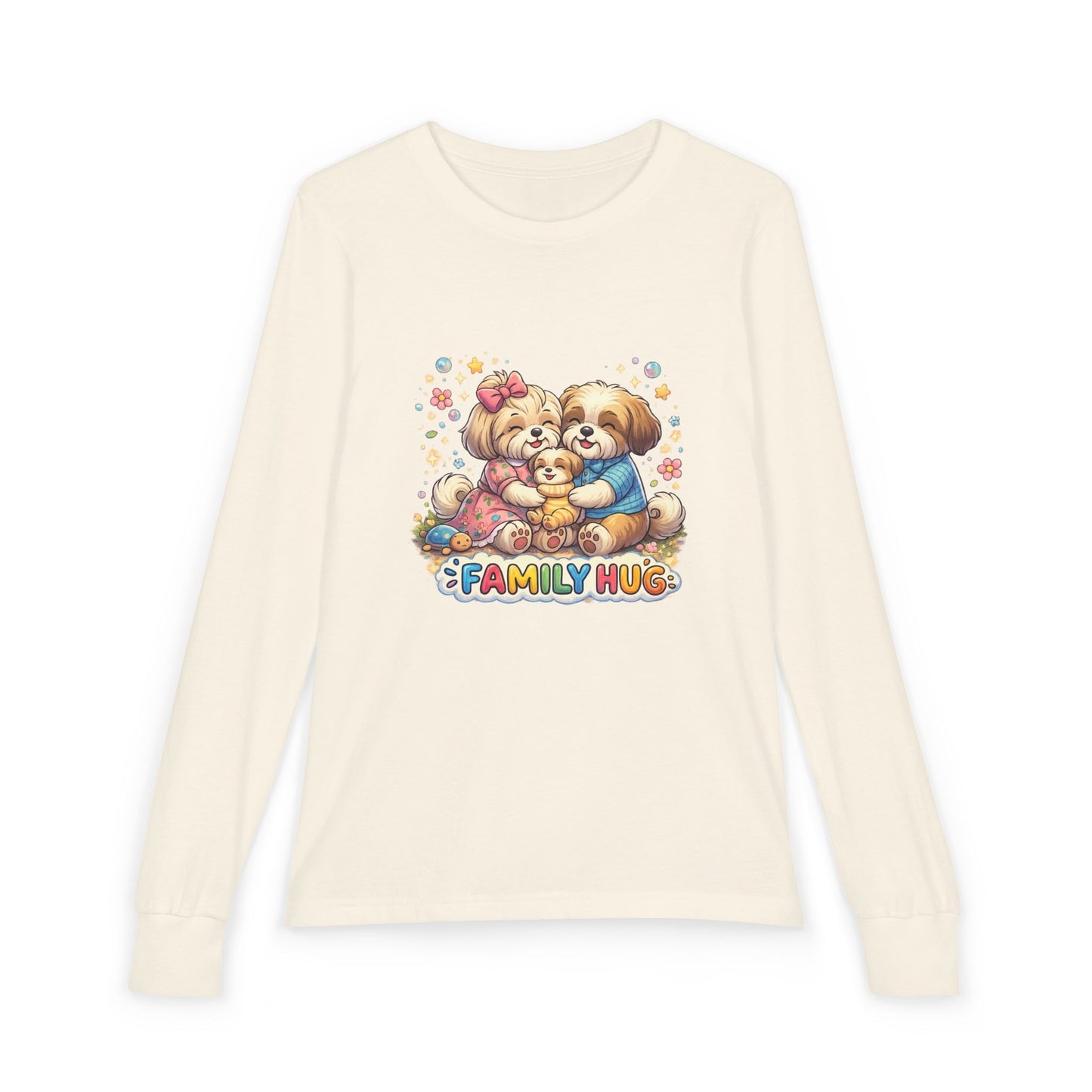 Family Hug Shih Tzu Youth Jersey Long Sleeve Tee