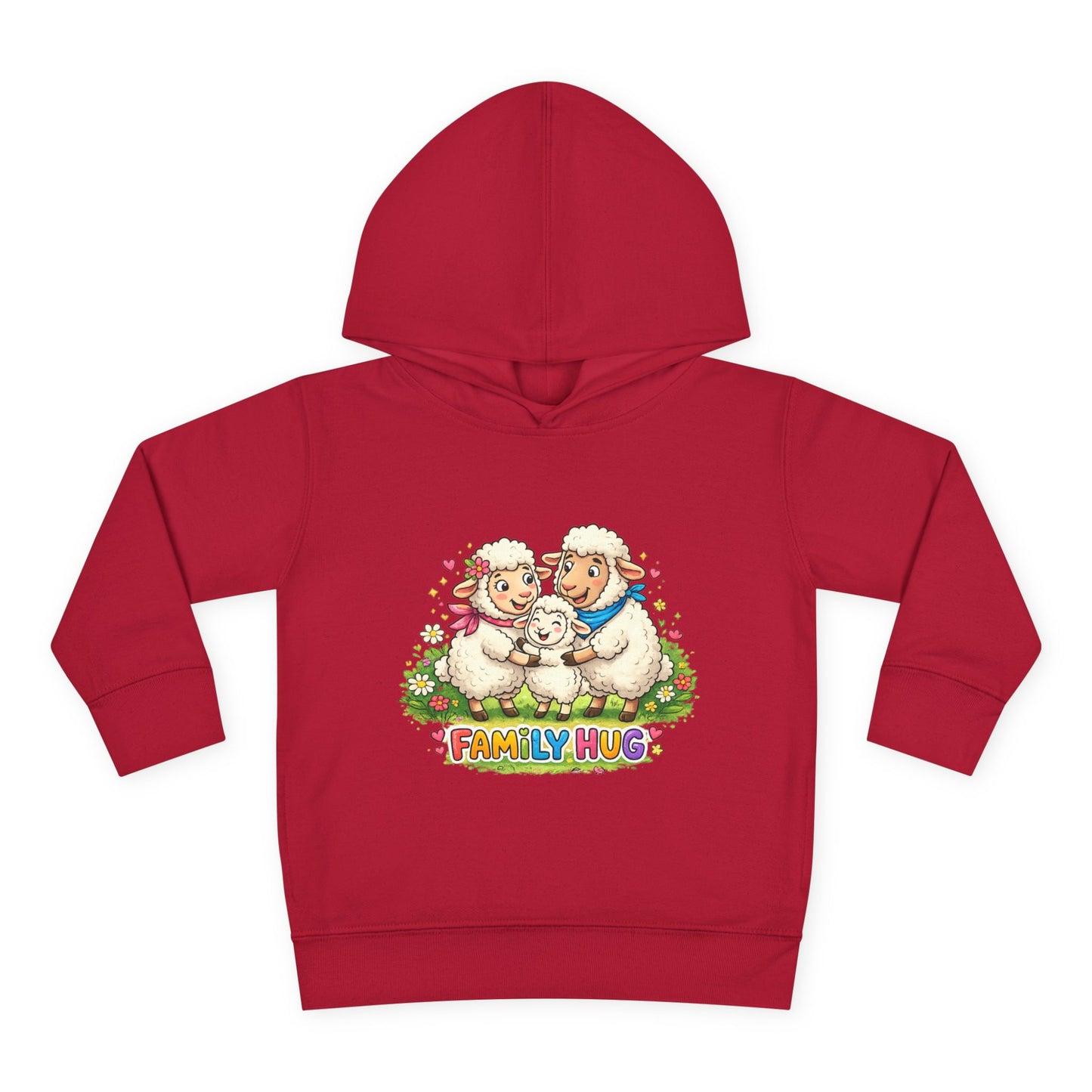 Family Hug Lamb Toddler Pullover Fleece Hoodie