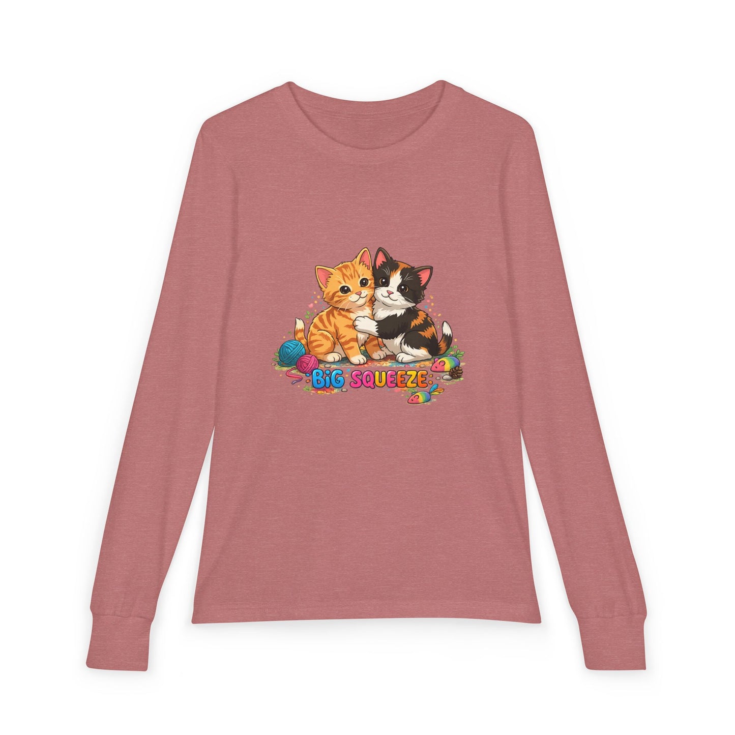 Big Squeeze Kitten Youth Jersey Long Sleeve Tee