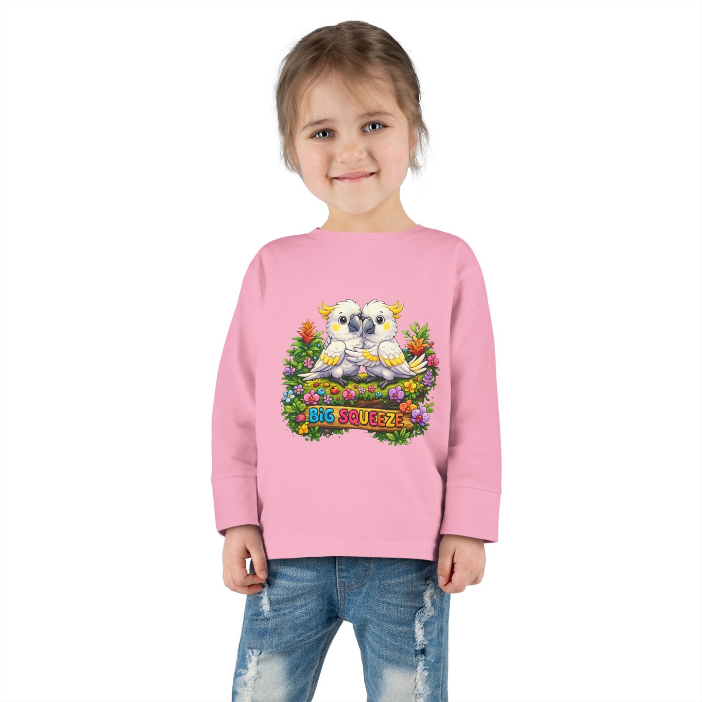 Big Squeeze Cockatoo Toddler Long Sleeve Tee