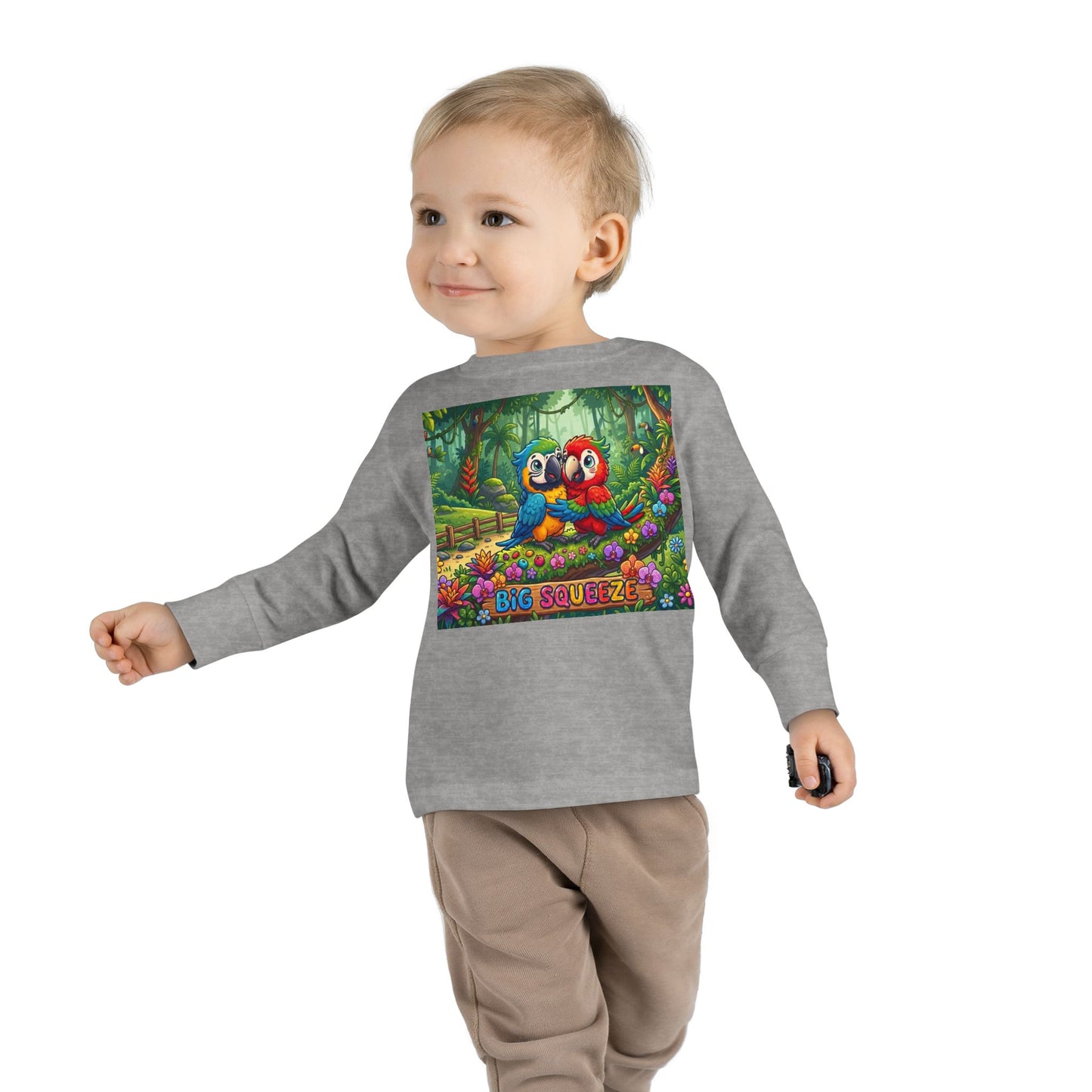 Big Squeeze Macaw Toddler Long Sleeve Tee