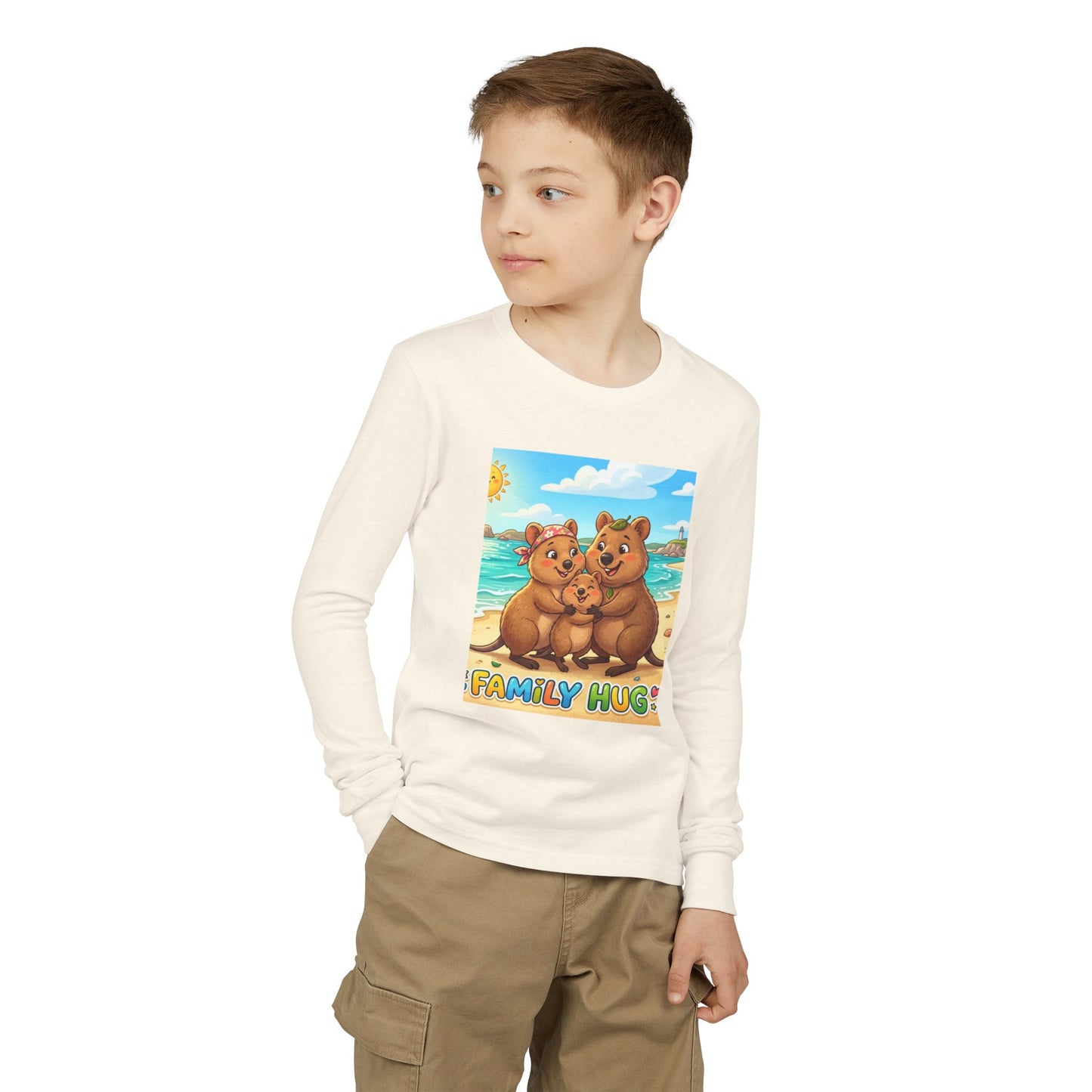 Family Hug Quokka Youth Jersey Long Sleeve Tee