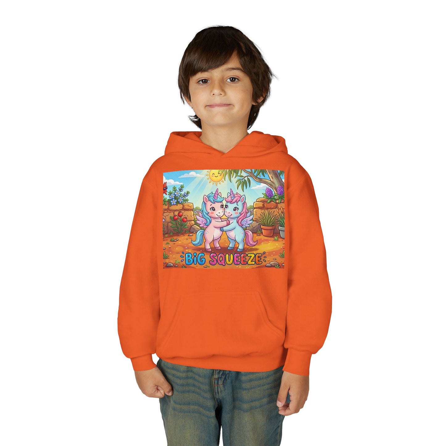 Big Squeeze Unicorn Youth Heavy Blend Hooded Sweatshirt