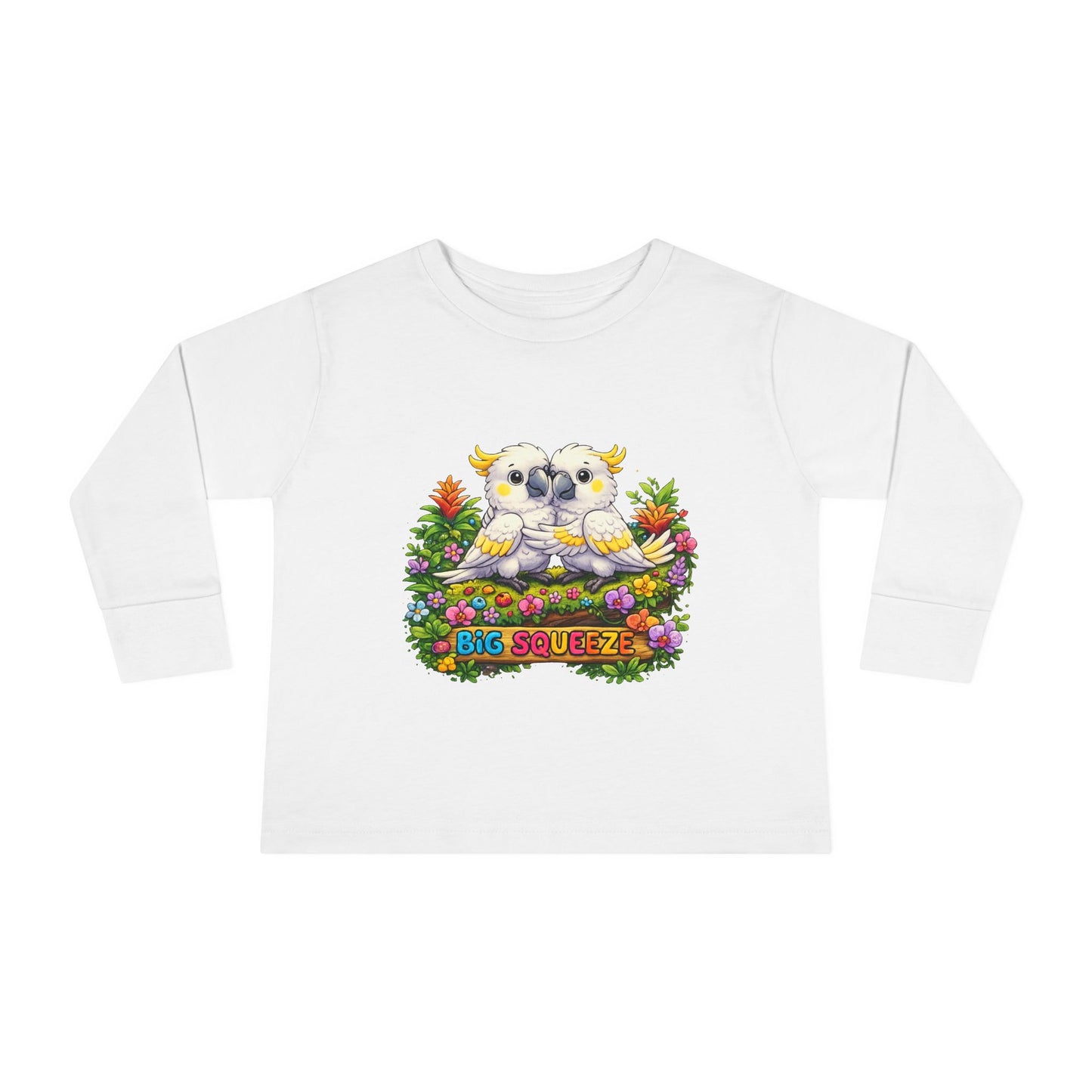 Big Squeeze Cockatoo Toddler Long Sleeve Tee