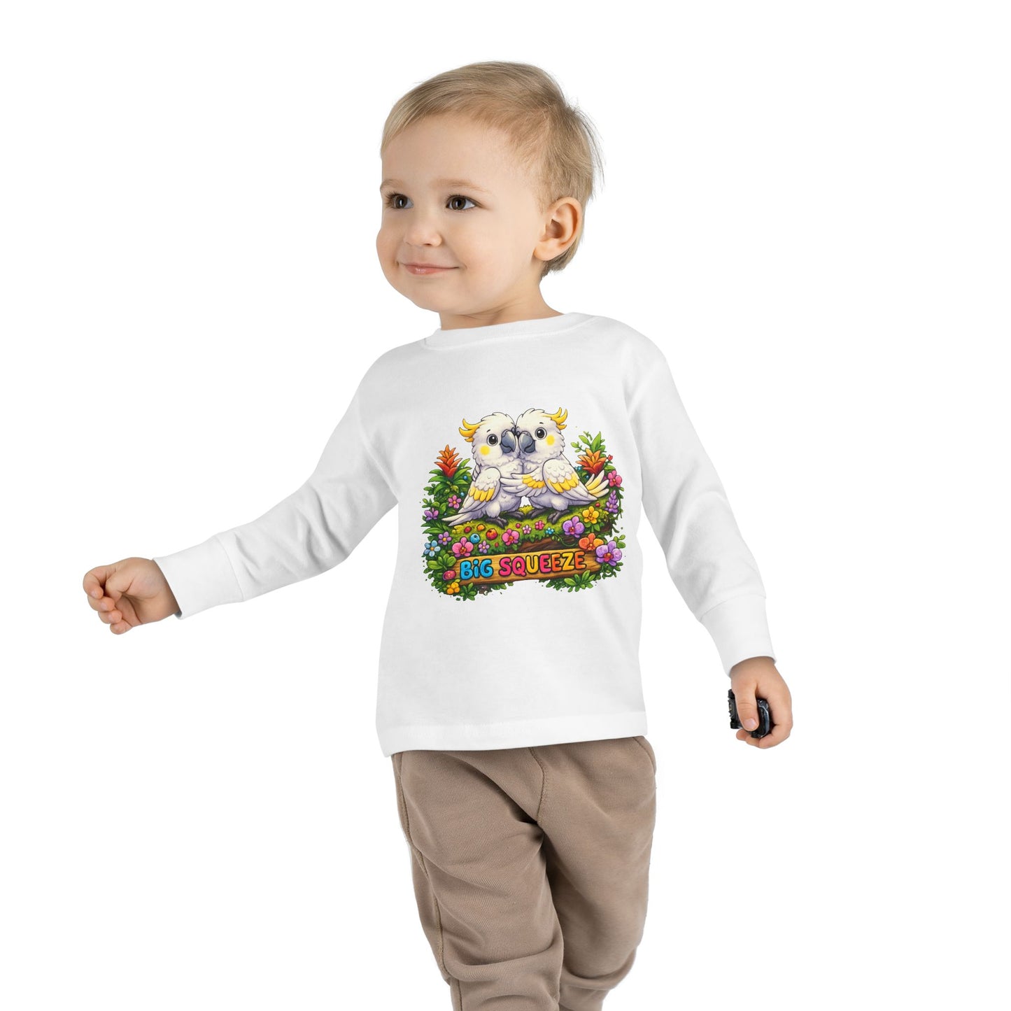 Big Squeeze Cockatoo Toddler Long Sleeve Tee