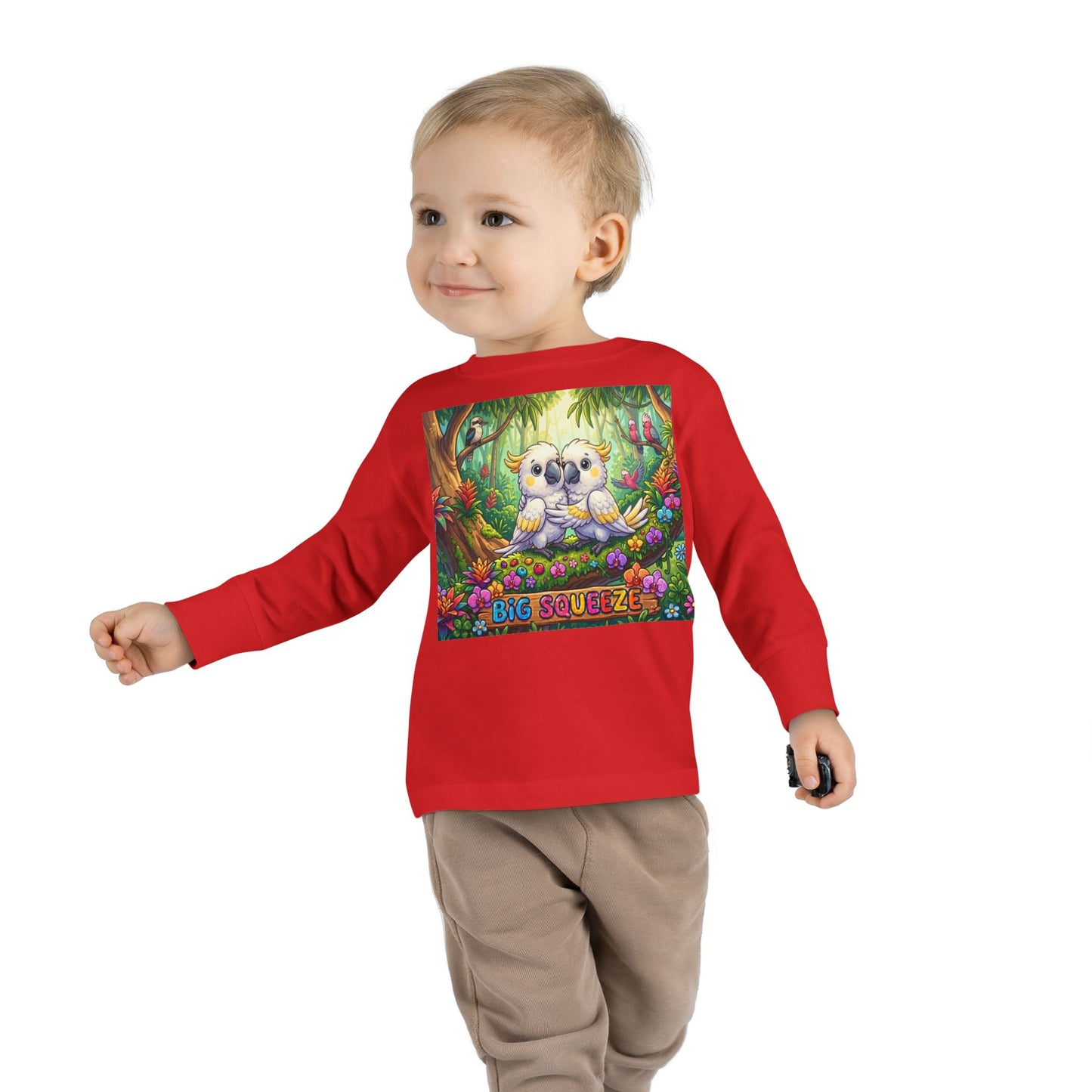 Big Squeeze Cockatoo Toddler Long Sleeve Tee