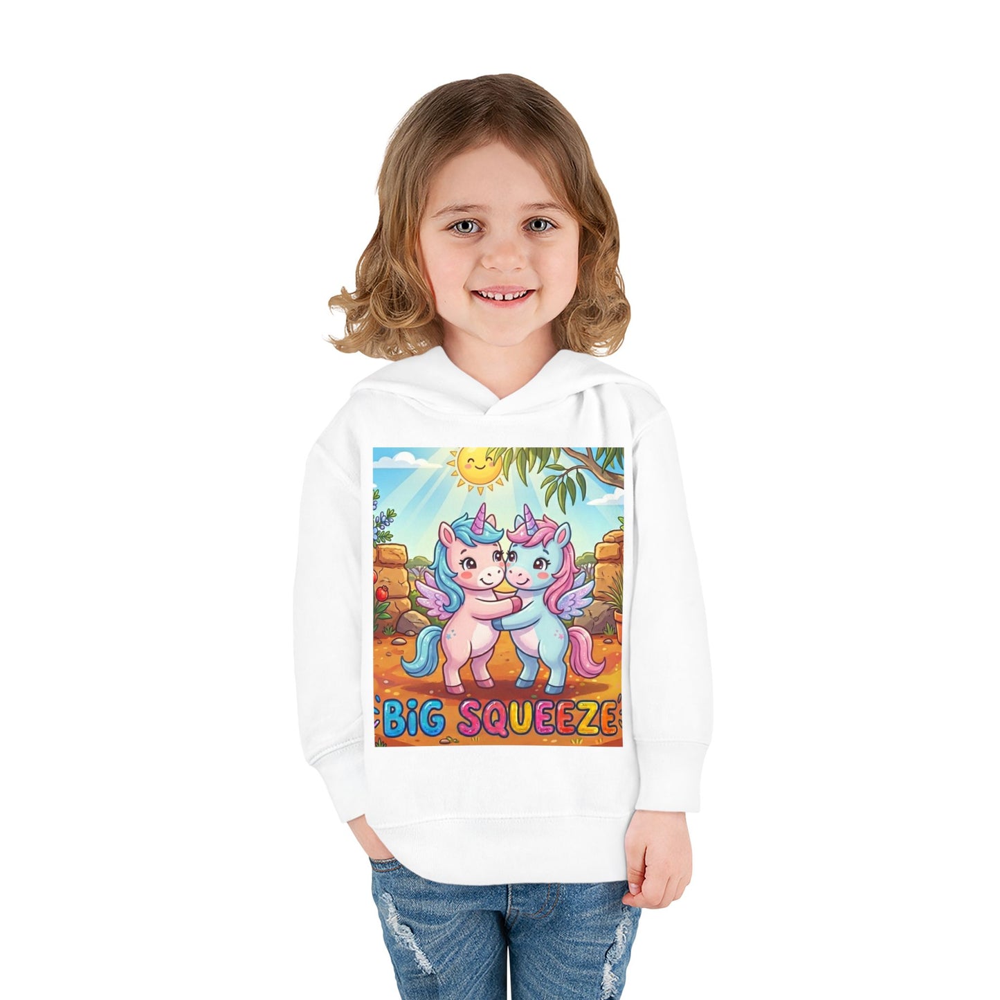 Big Squeeze Unicorn Toddler Pullover Fleece Hoodie
