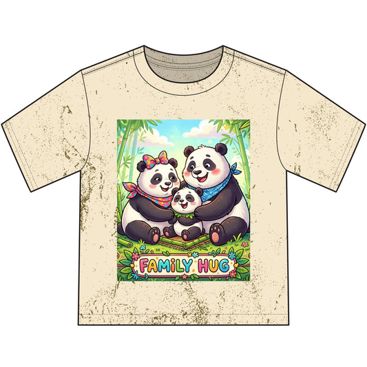 Family Hug Panda Heavyweight Color Blast Youth T-Shirt