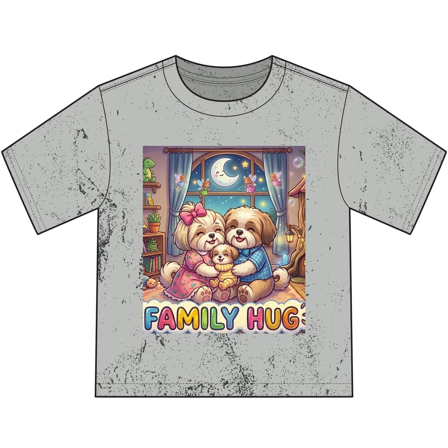 Family Hug Shih Tzu Heavyweight Color Blast Youth T-Shirt