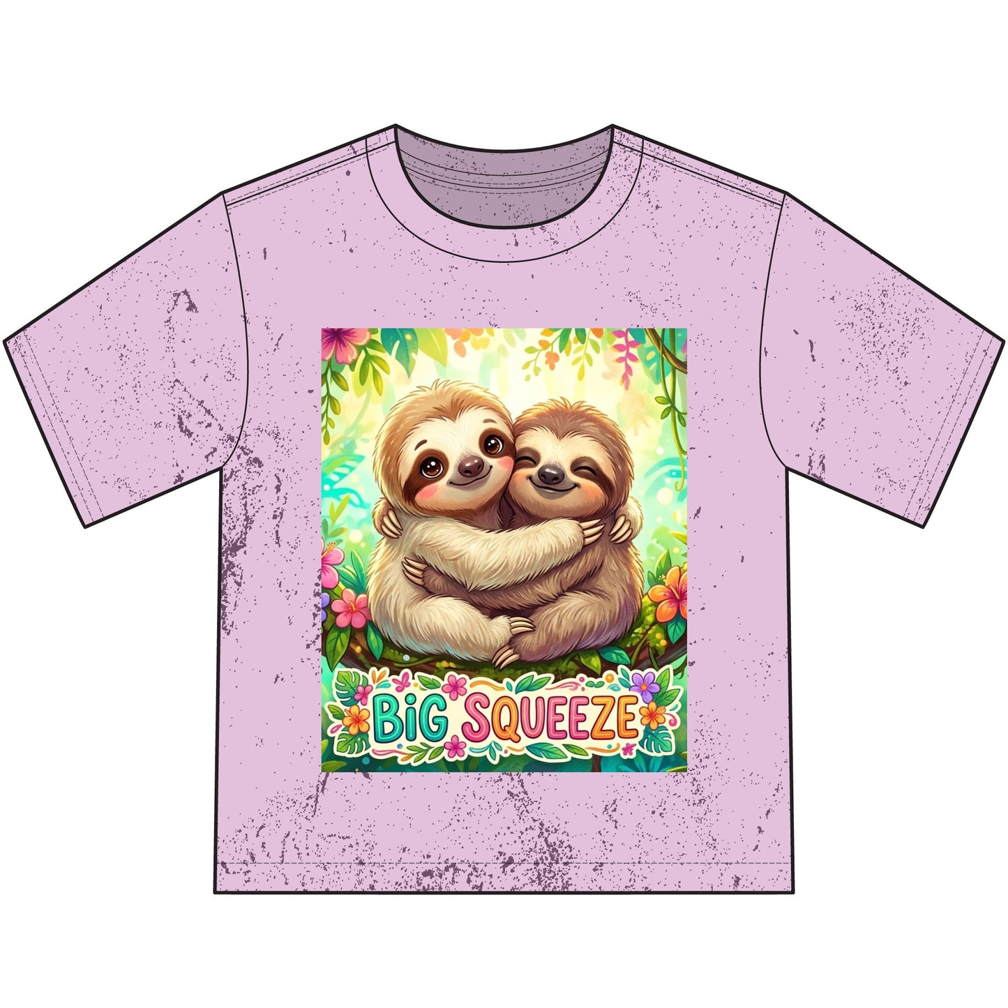 Big Squeeze Sloth Heavyweight Color Blast Youth T-Shirt