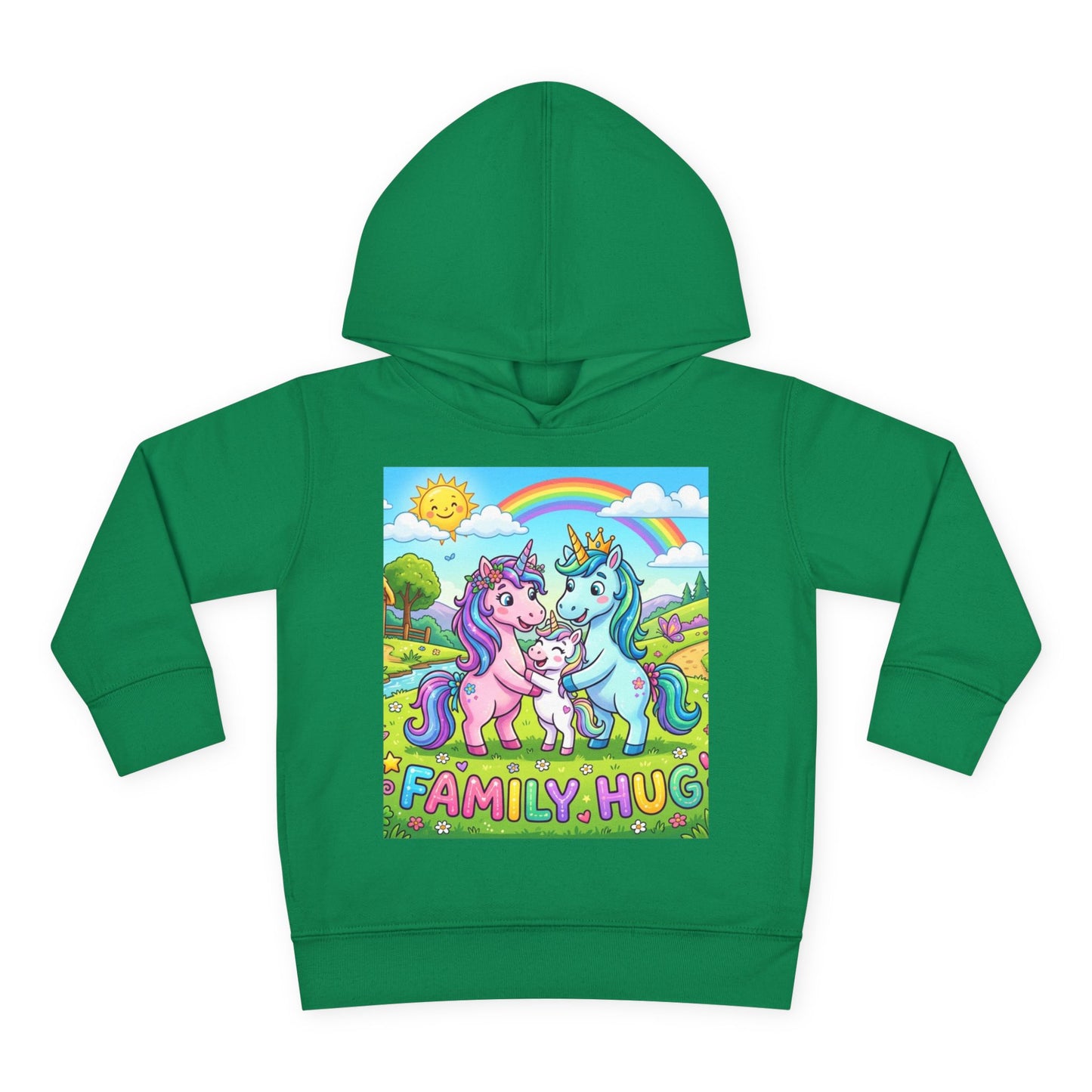 Family Hug Unicorn Toddler Pullover Fleece Hoodie