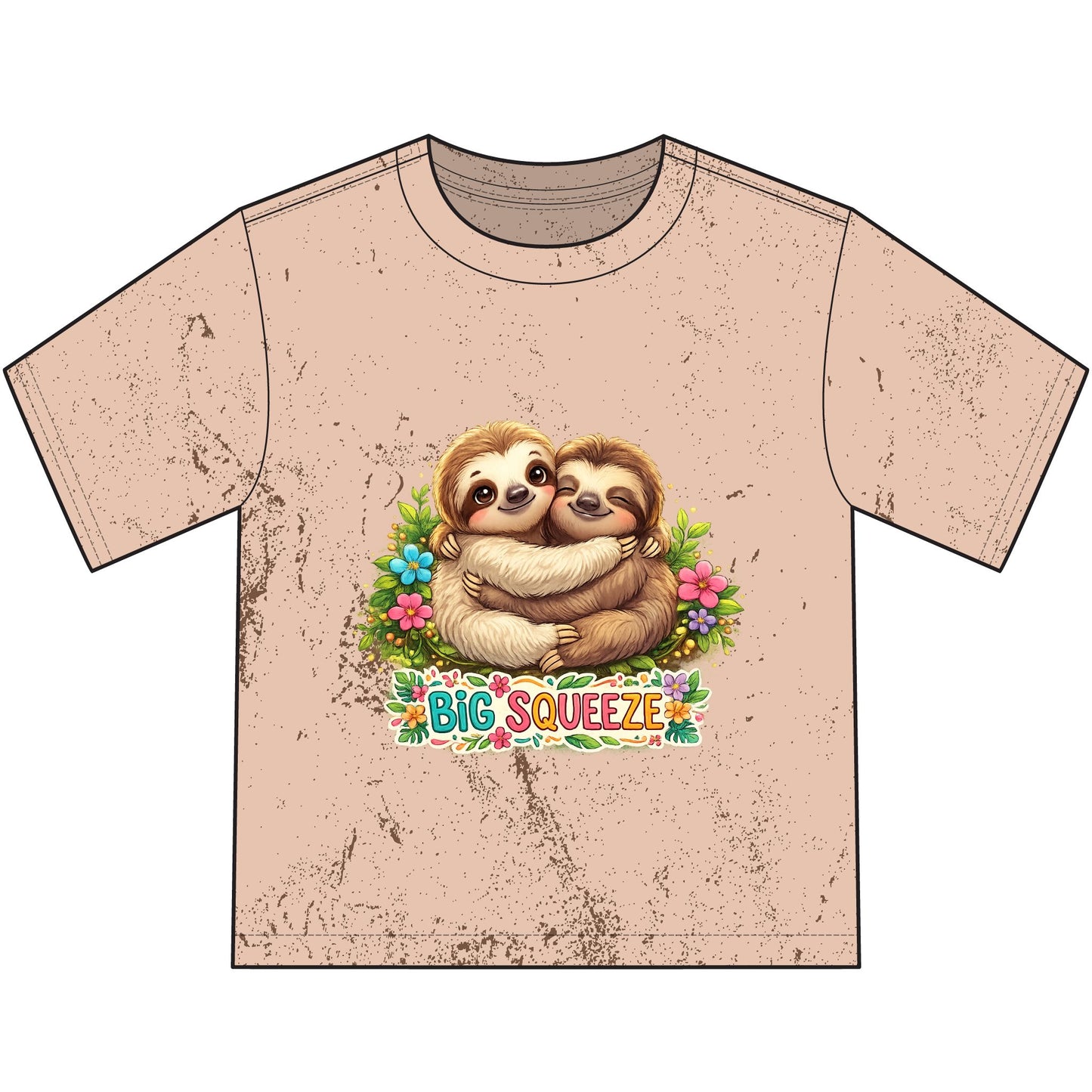 Big Squeeze Sloth Heavyweight Color Blast Youth T-Shirt