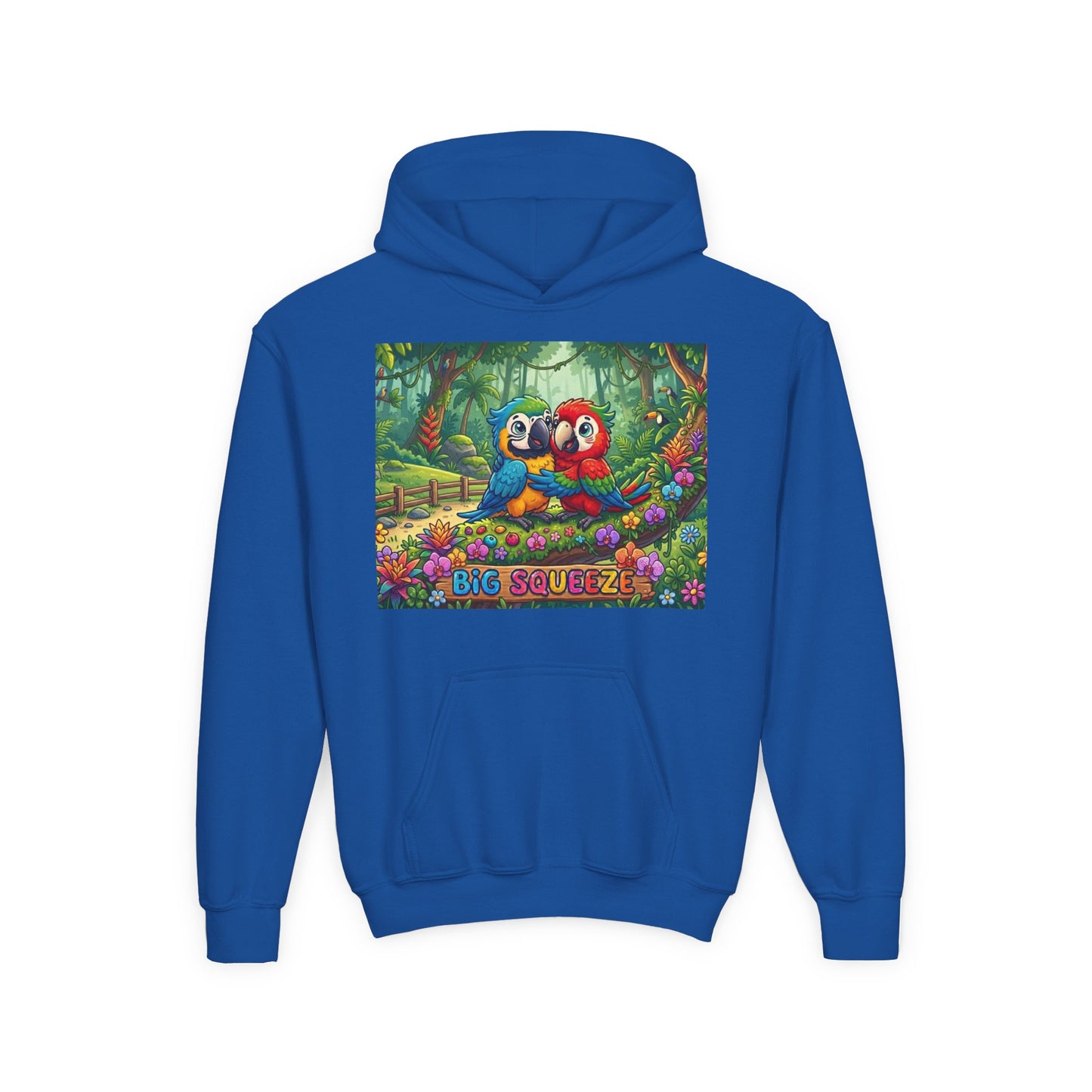 Big Squeeze Macaw Youth Heavy Blend Hooded Sweatshirt