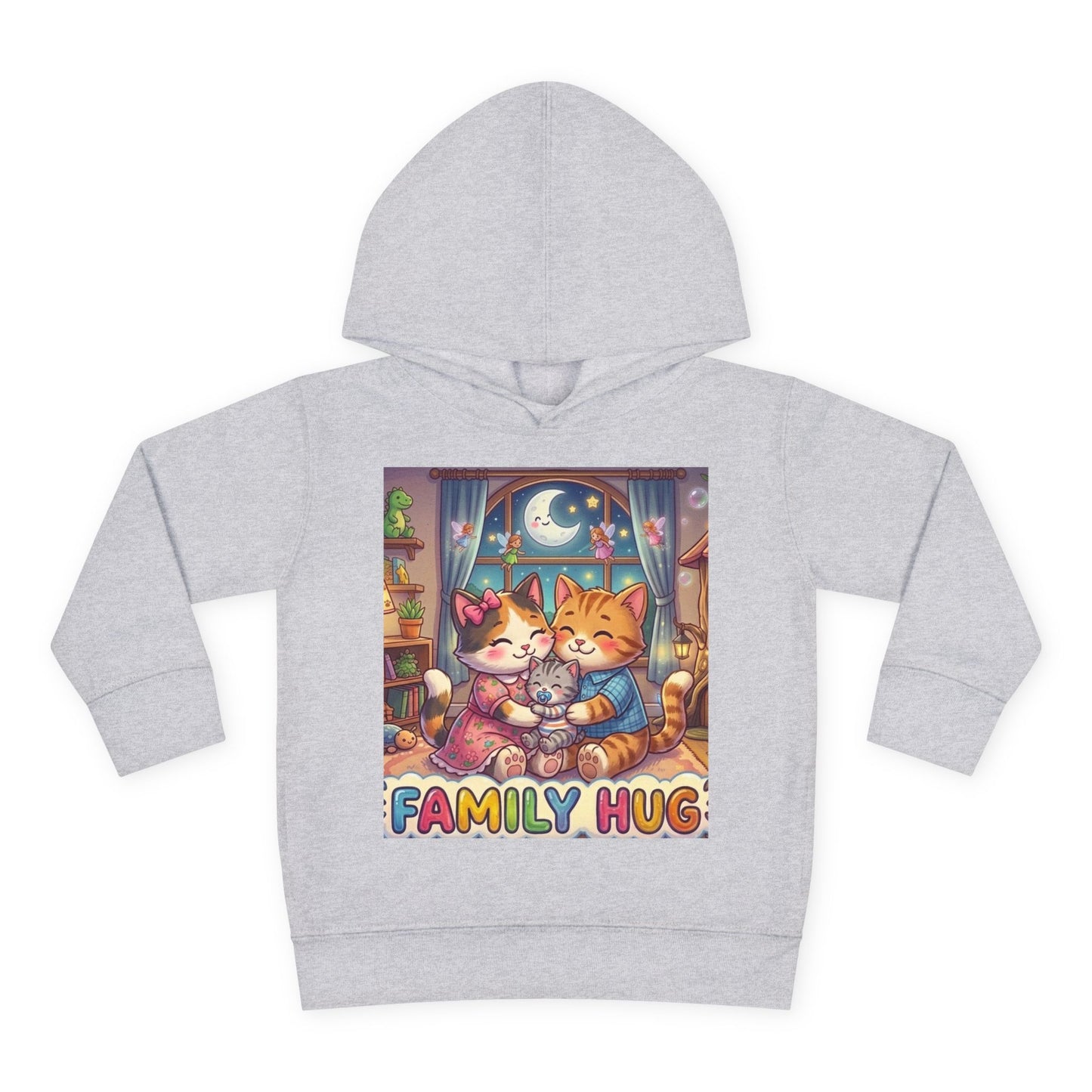 Family Hug Kitten Toddler Pullover Fleece Hoodie