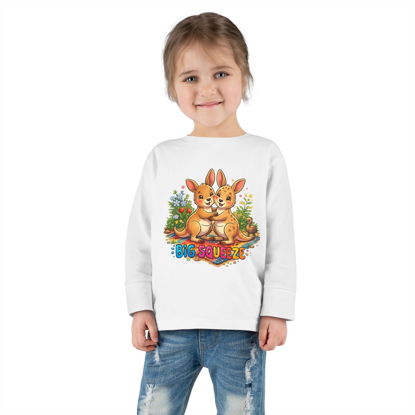 Big Squeeze Kangaroo Toddler Long Sleeve Tee
