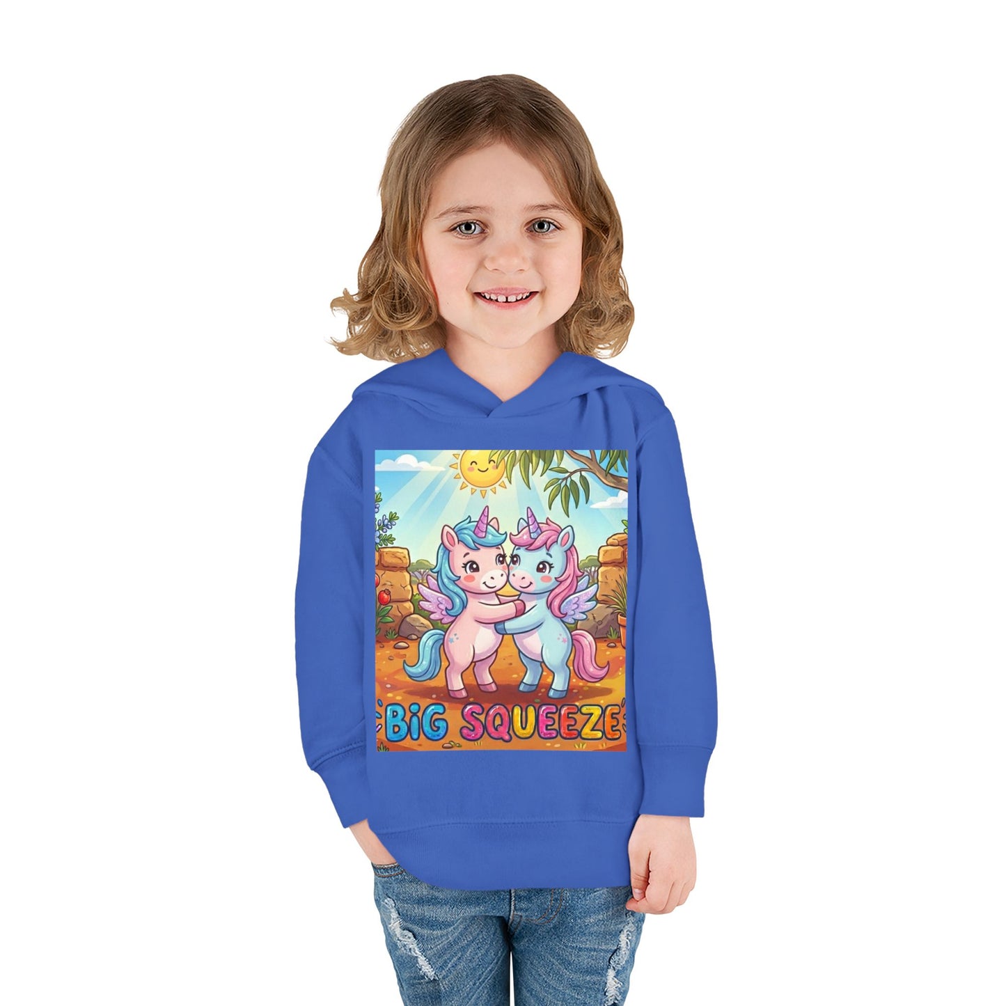 Big Squeeze Unicorn Toddler Pullover Fleece Hoodie