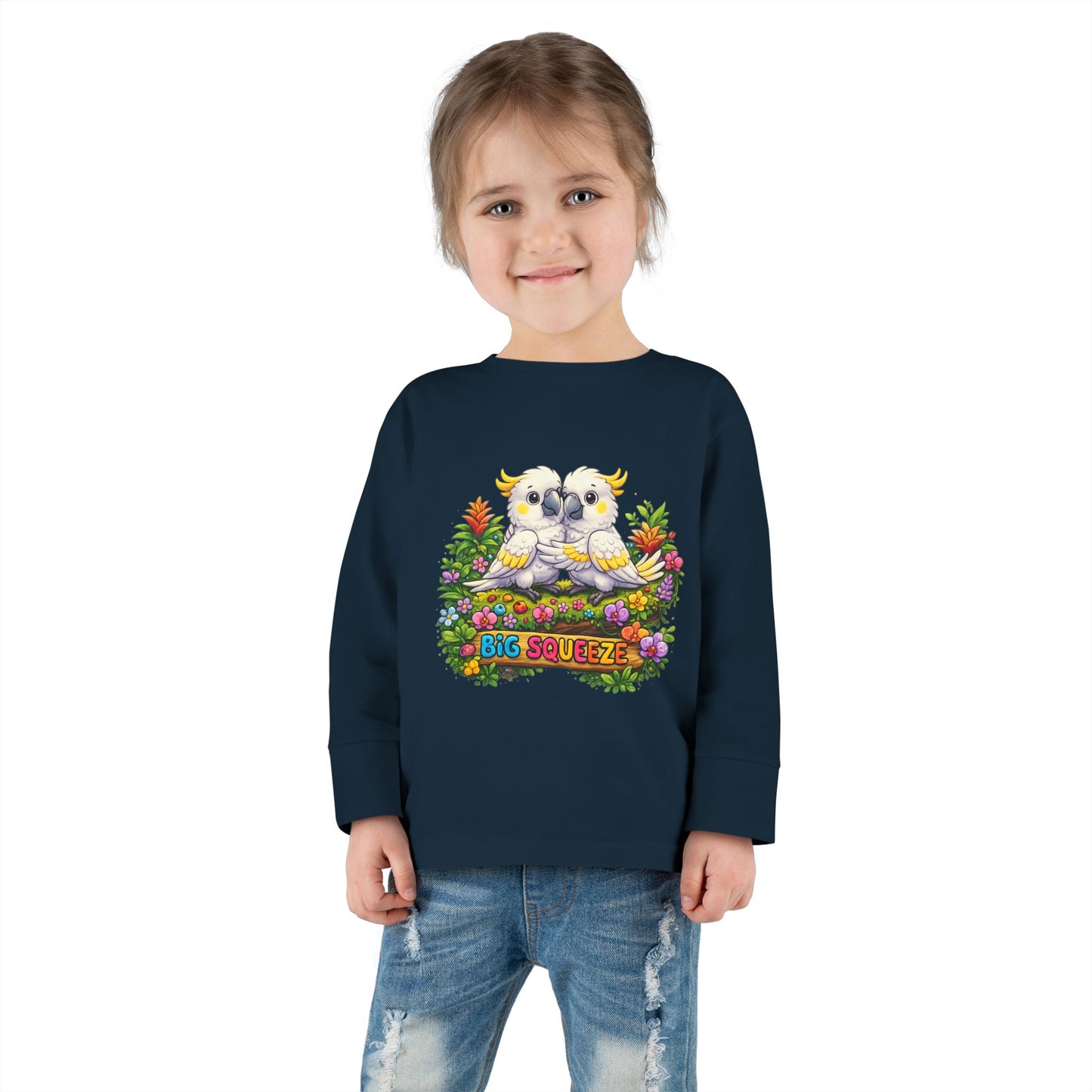 Big Squeeze Cockatoo Toddler Long Sleeve Tee