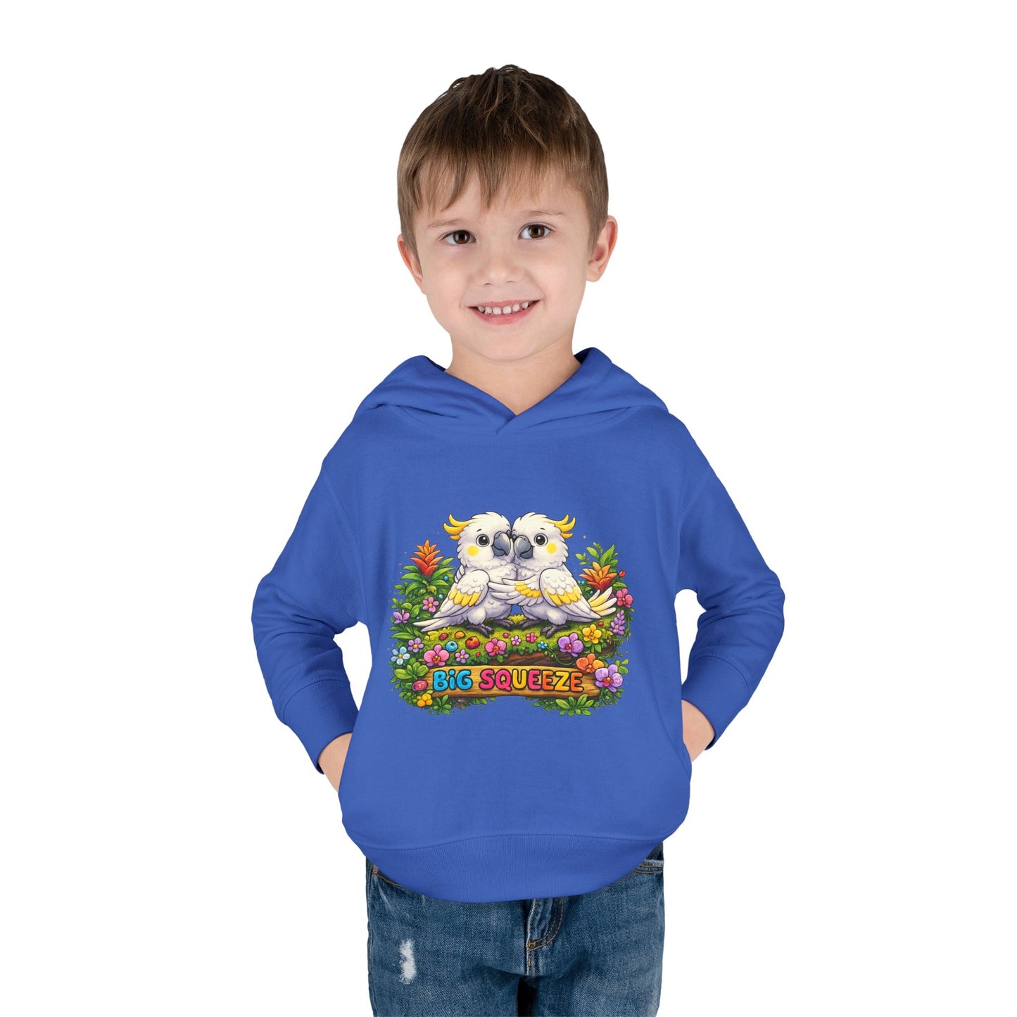 Big Squeeze Cockatoo Toddler Pullover Fleece Hoodie