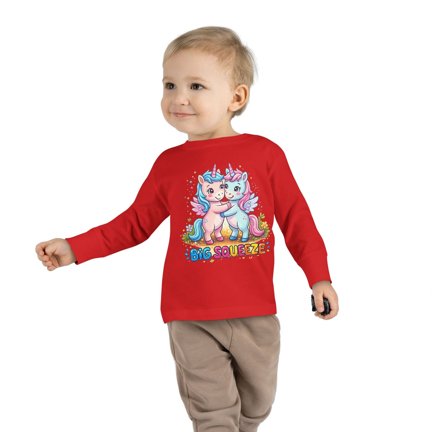 Big Squeeze Unicorn Toddler Long Sleeve Tee