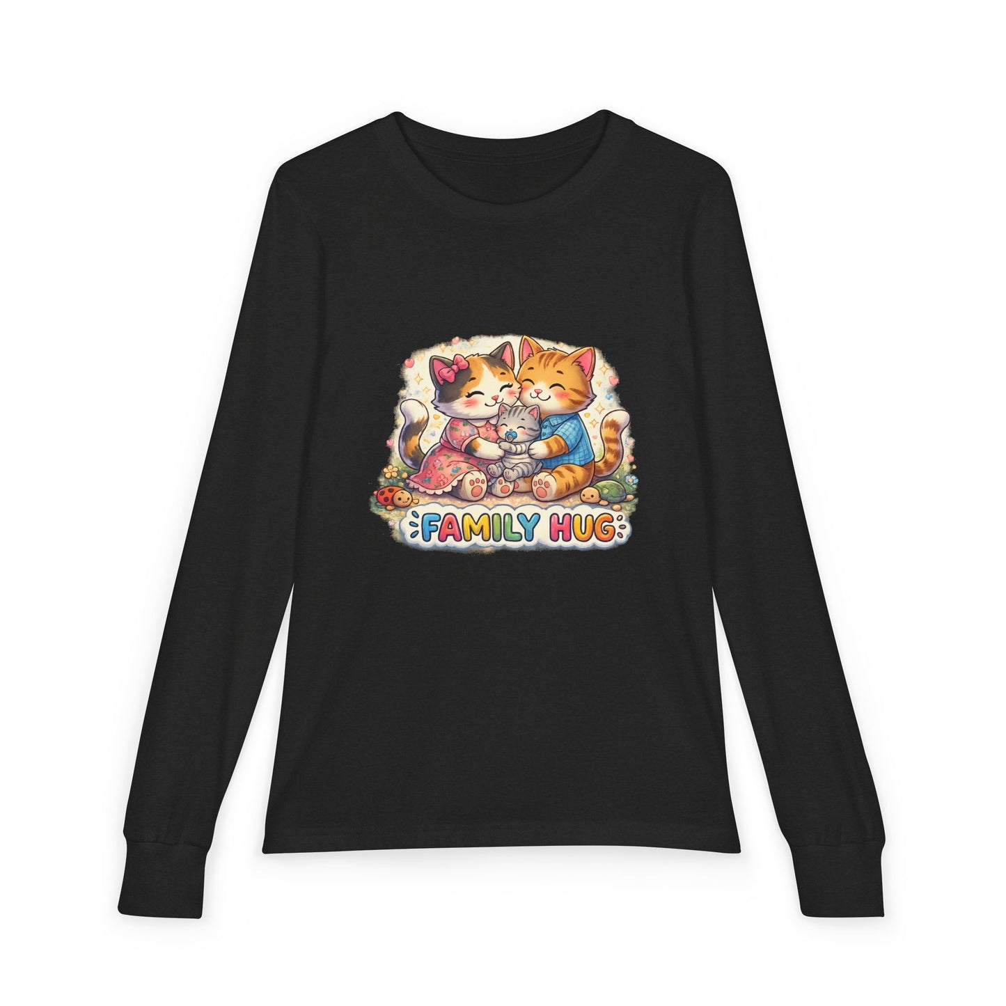 Family Hug Kitten Youth Jersey Long Sleeve Tee
