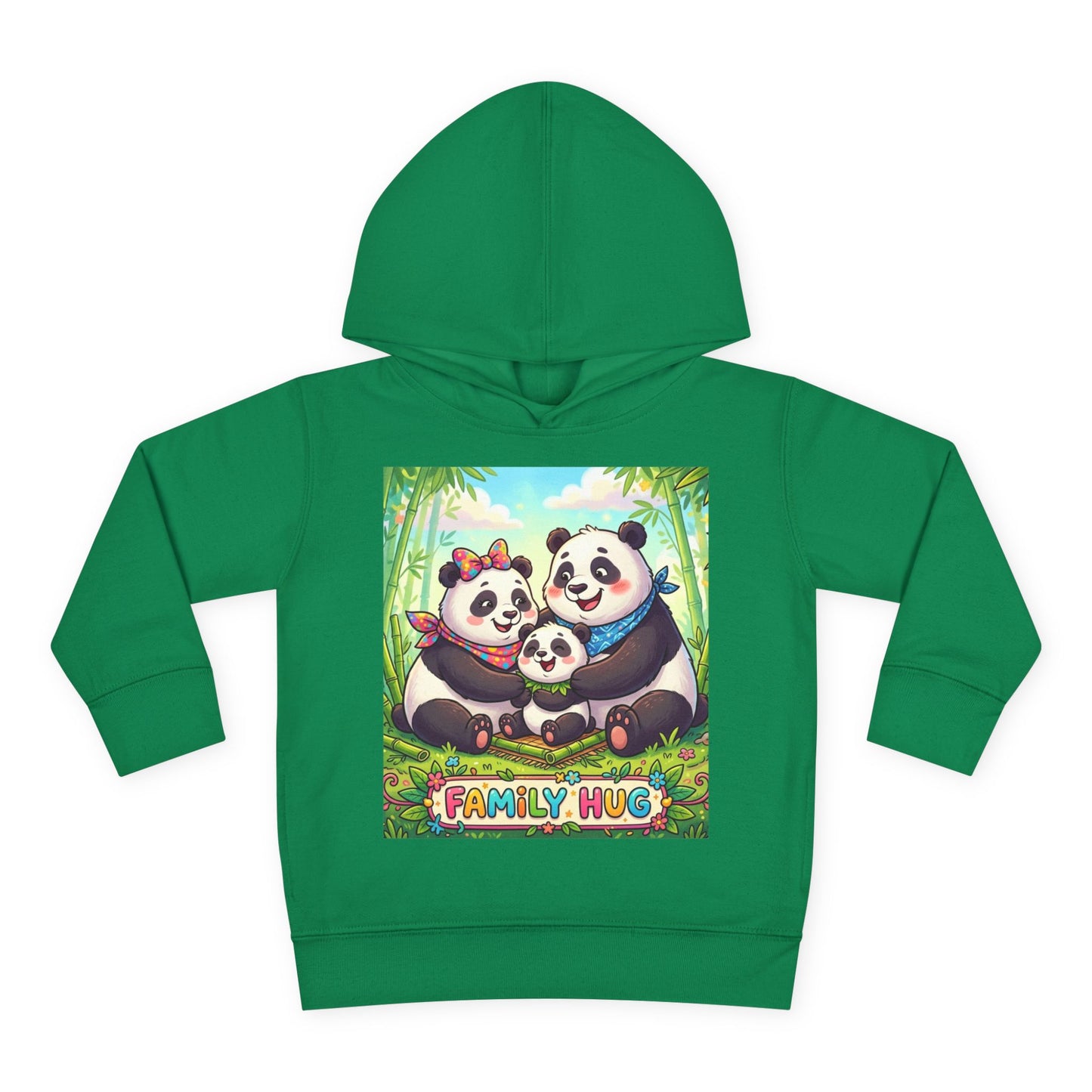 Family Hug Panda Toddler Pullover Fleece Hoodie