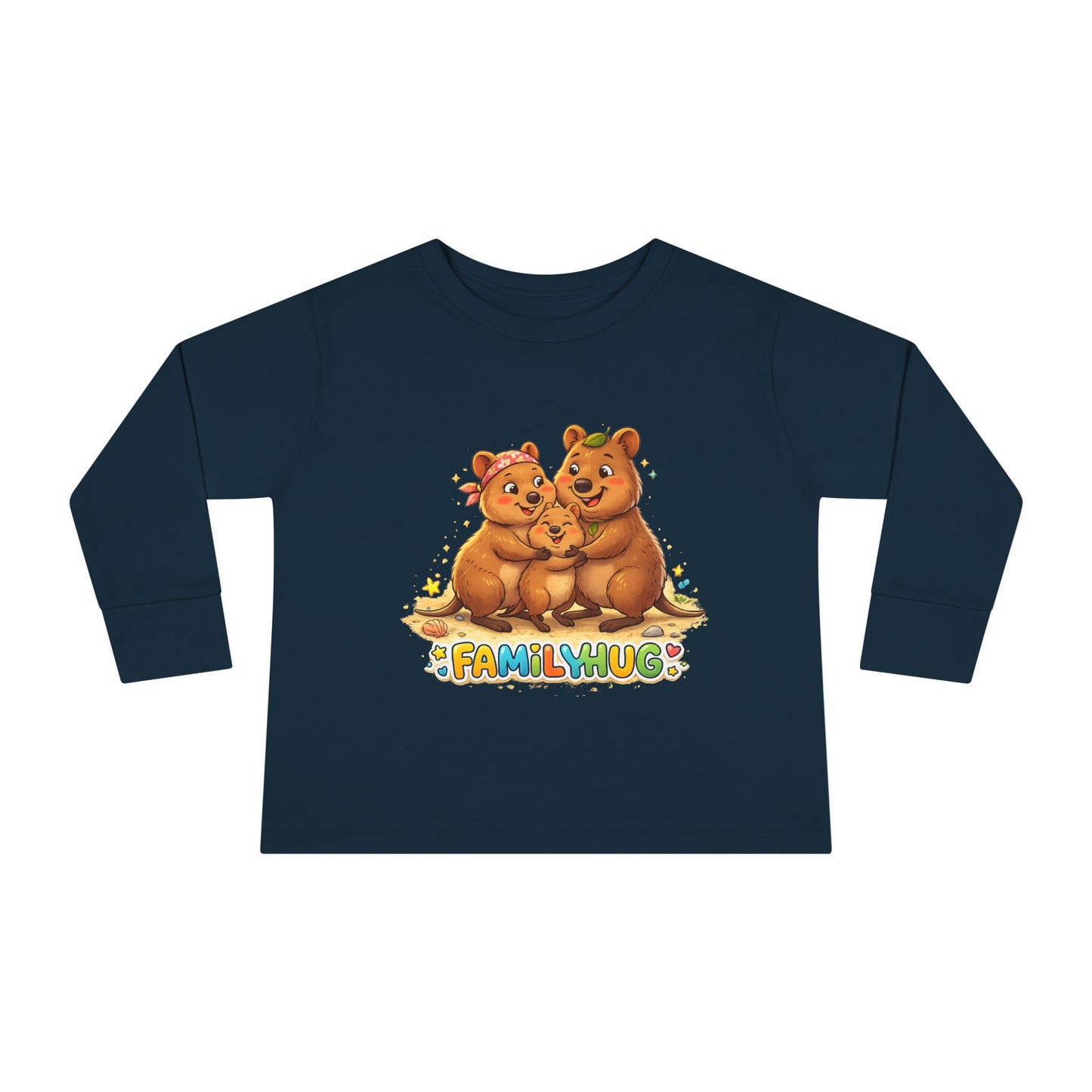Family Hug Quokka Toddler Long Sleeve Tee