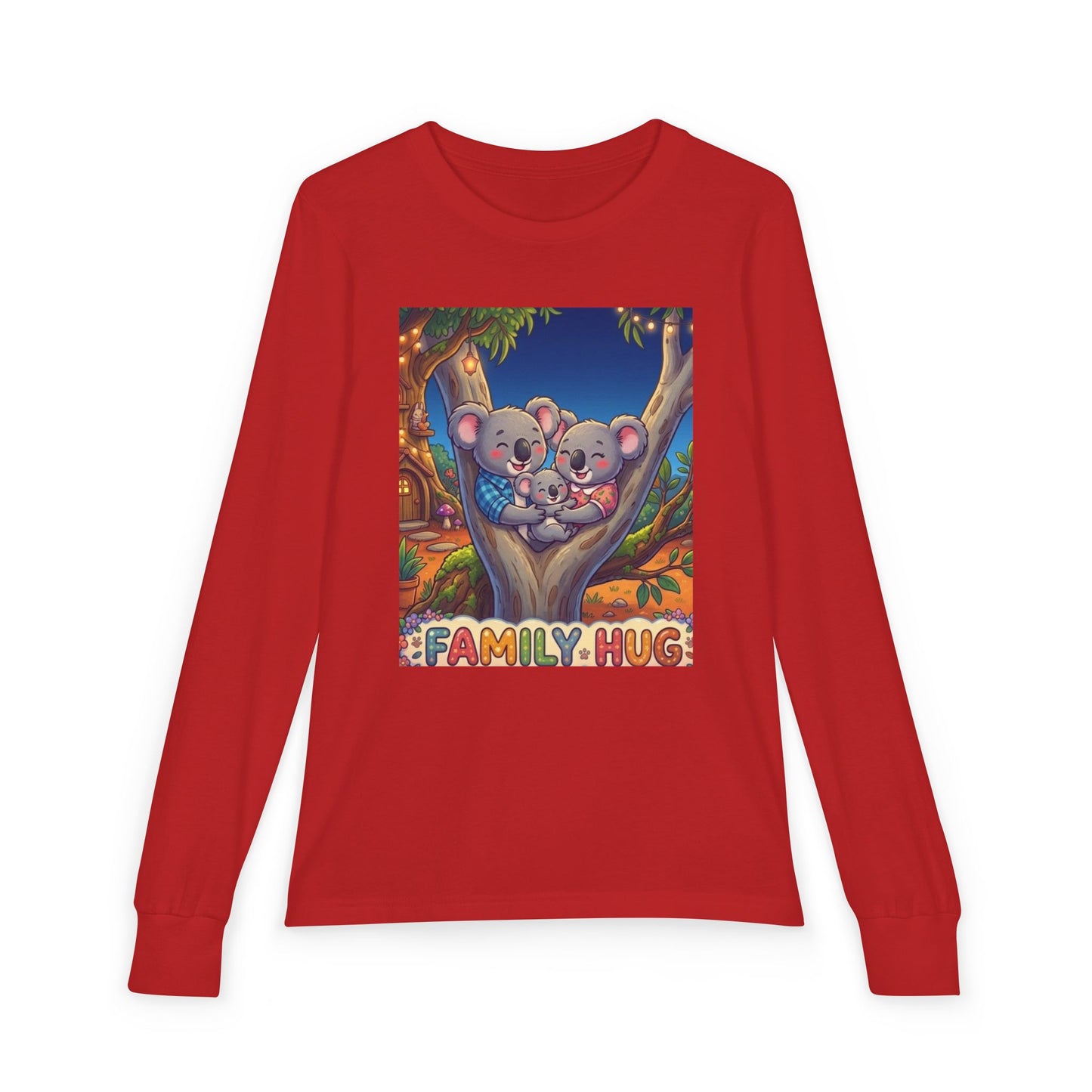 Family Hug Koala Youth Jersey Long Sleeve Tee
