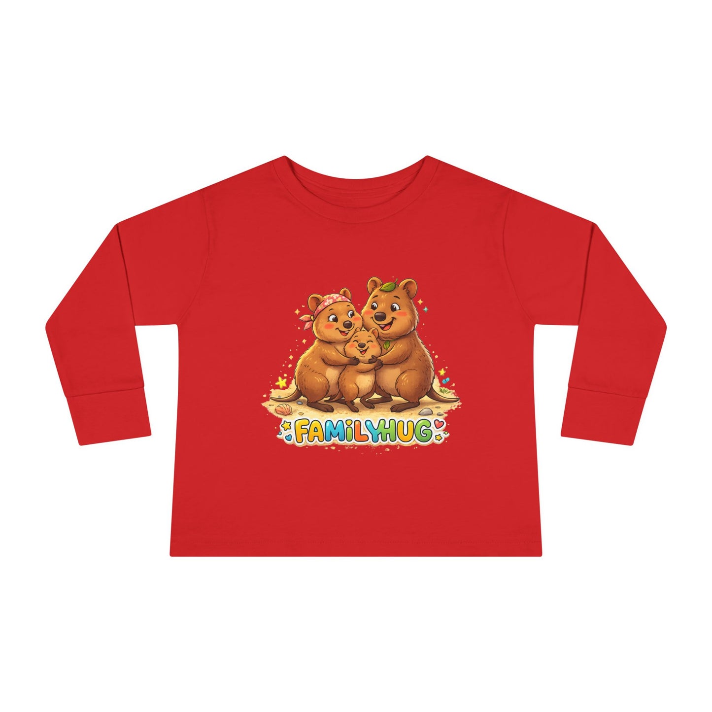 Family Hug Quokka Toddler Long Sleeve Tee