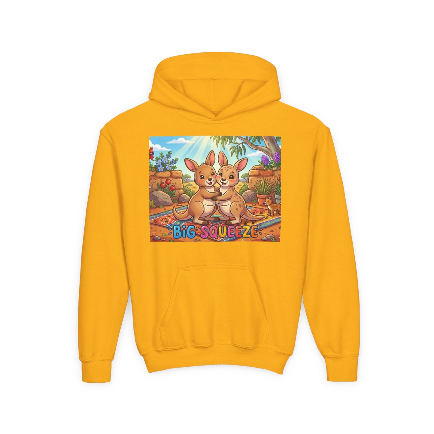 Big Squeeze Kangaroo Youth Heavy Blend Hooded Sweatshirt