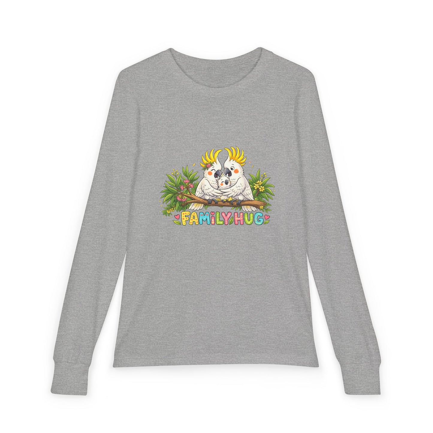 Family Hug Cockatoo Youth Jersey Long Sleeve Tee