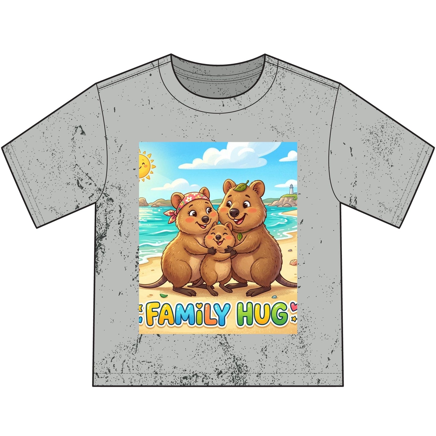 Family Hug Quokka Heavyweight Color Blast Youth T-Shirt