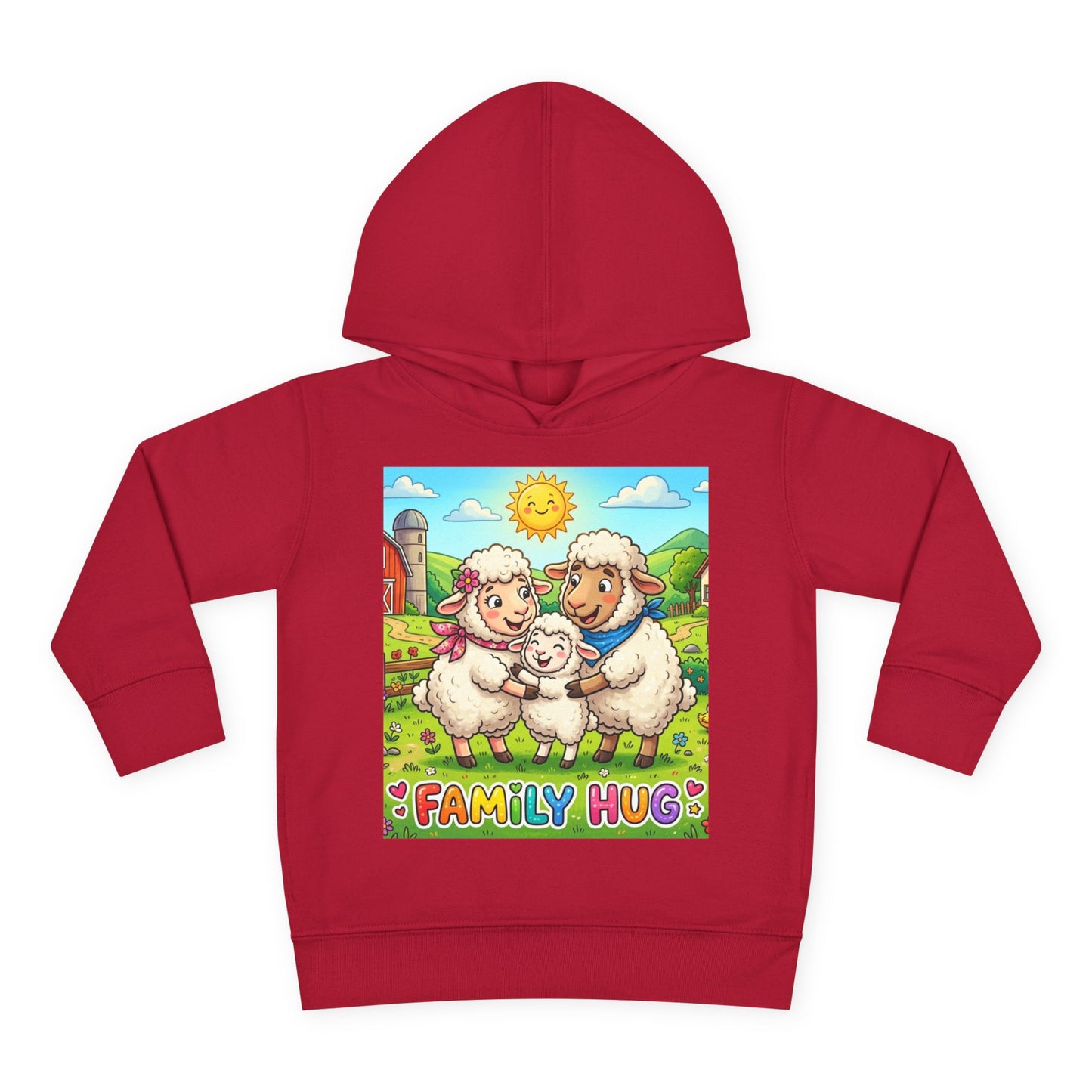 Family Hug Lamb Toddler Pullover Fleece Hoodie