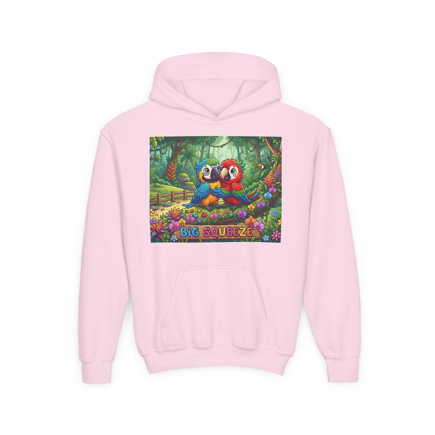 Big Squeeze Macaw Youth Heavy Blend Hooded Sweatshirt