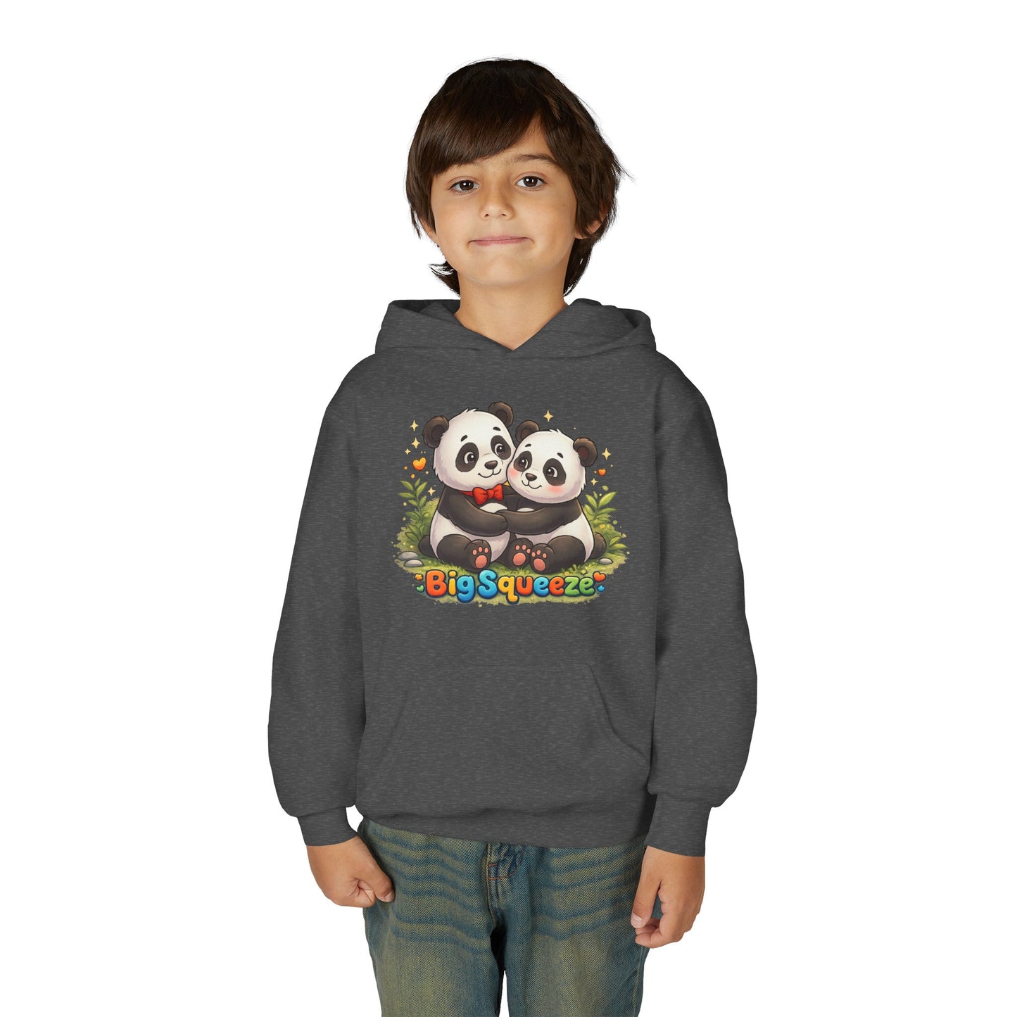 Big Squeeze Panda Youth Heavy Blend Hooded Sweatshirt