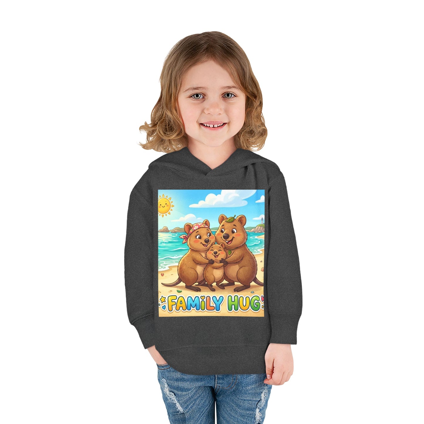 Family Hug Quokka Toddler Pullover Fleece Hoodie