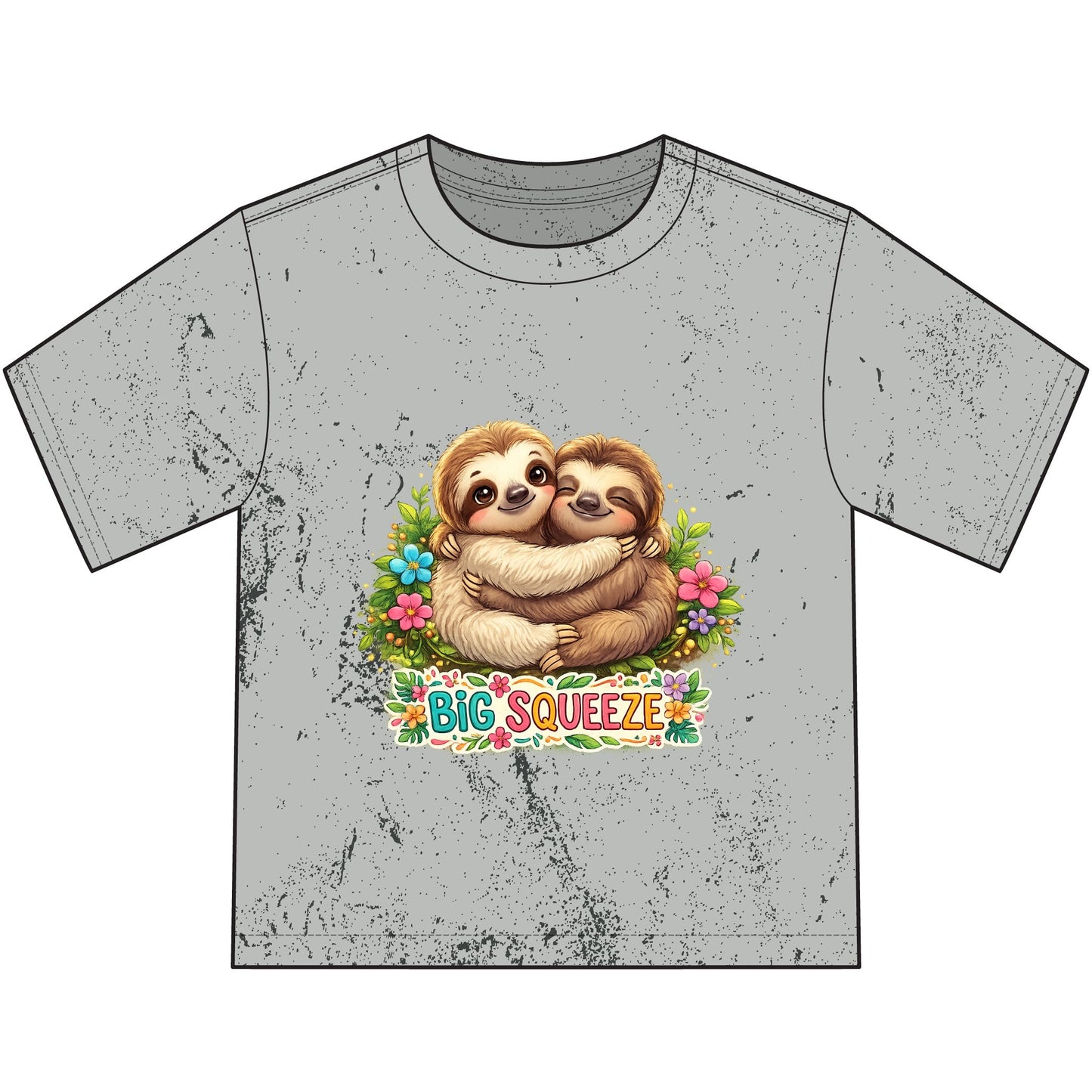 Big Squeeze Sloth Heavyweight Color Blast Youth T-Shirt