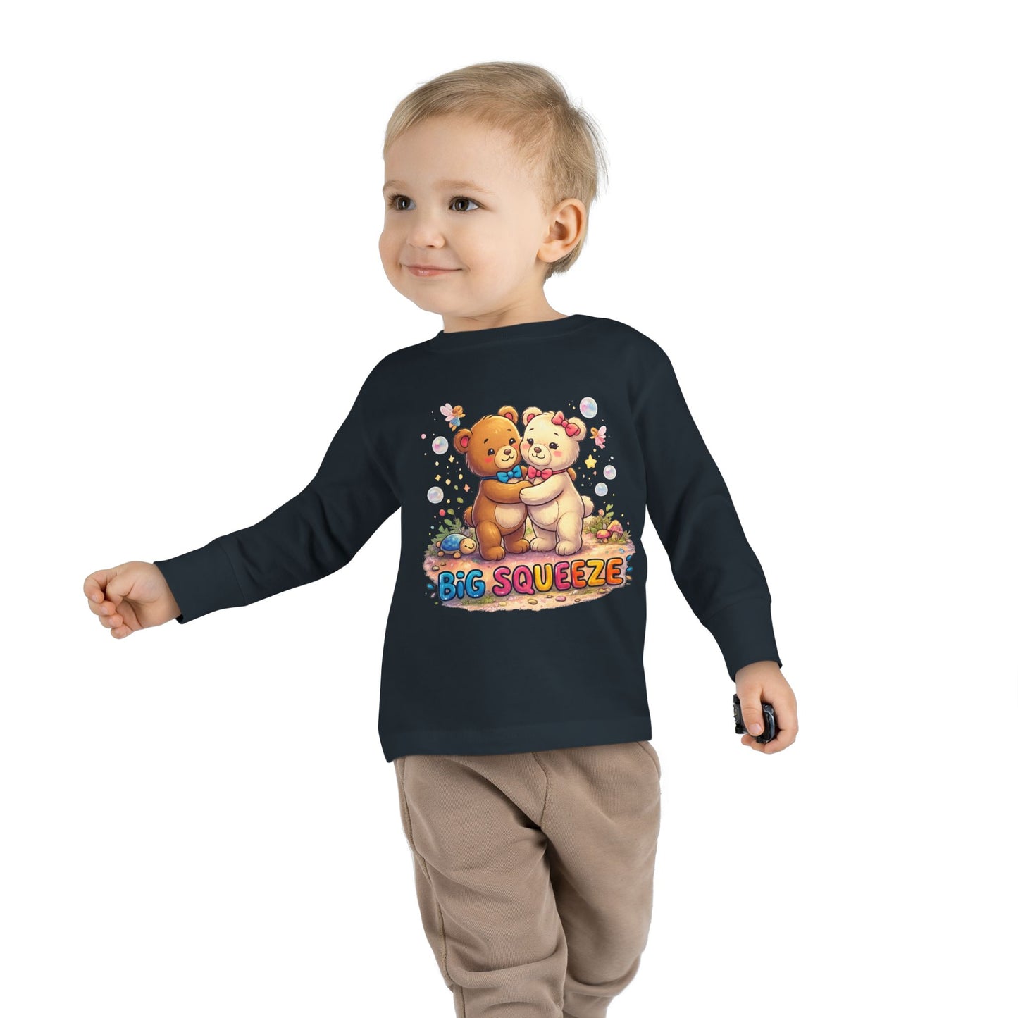 Big Squeeze Teddy Toddler Long Sleeve Tee