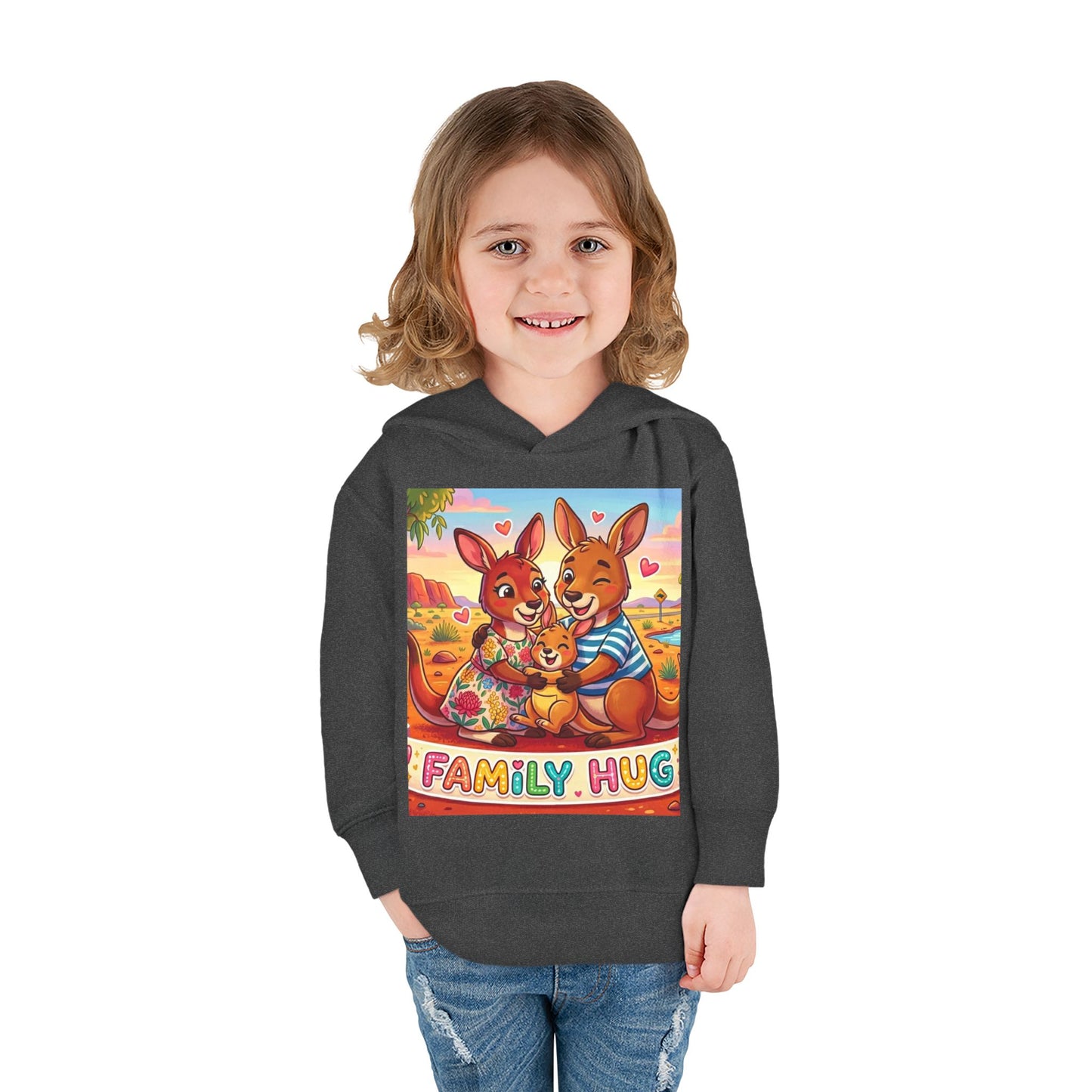 Family Hug Kangaroo Toddler Pullover Fleece Hoodie