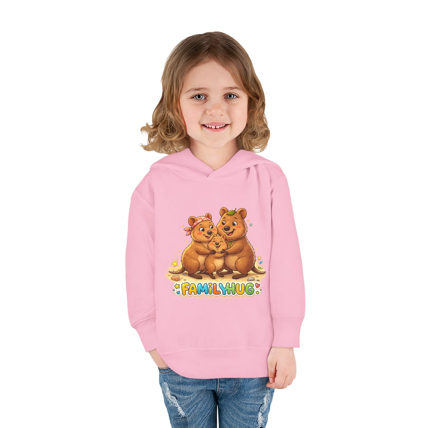 Family Hug Quokka Toddler Pullover Fleece Hoodie