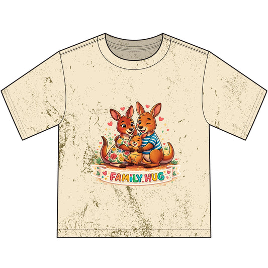 Family Hug Kangaroo Heavyweight Color Blast Youth T-Shirt