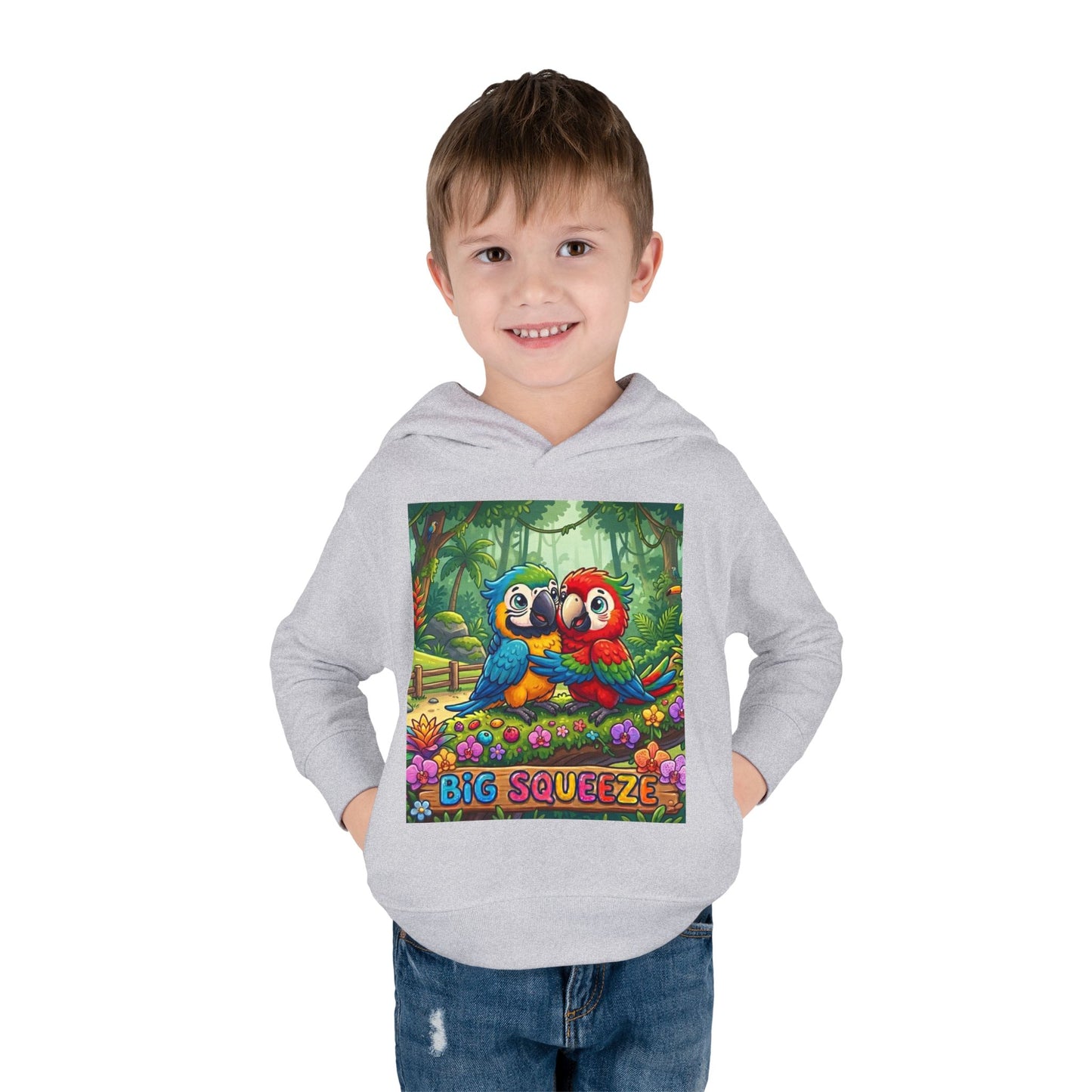 Big Squeeze Macaw Toddler Pullover Fleece Hoodie