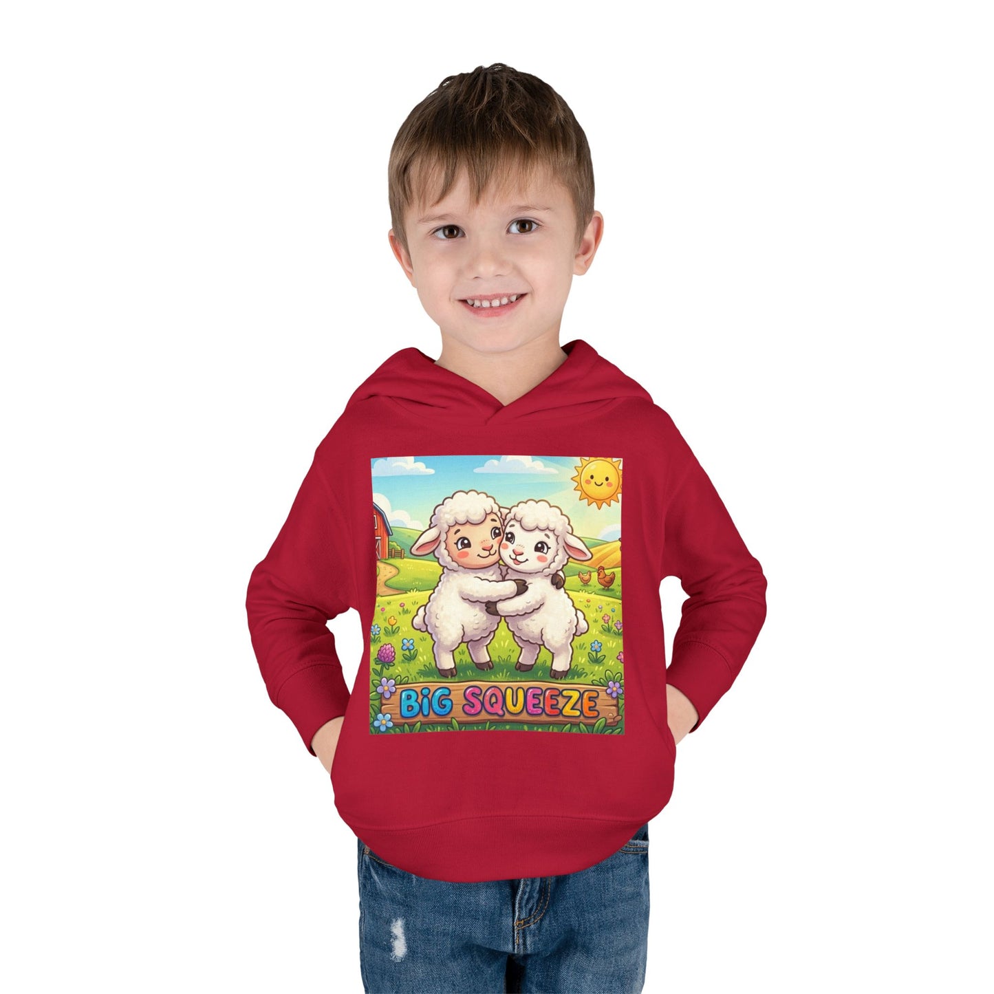 Big Squeeze Lamb Toddler Pullover Fleece Hoodie