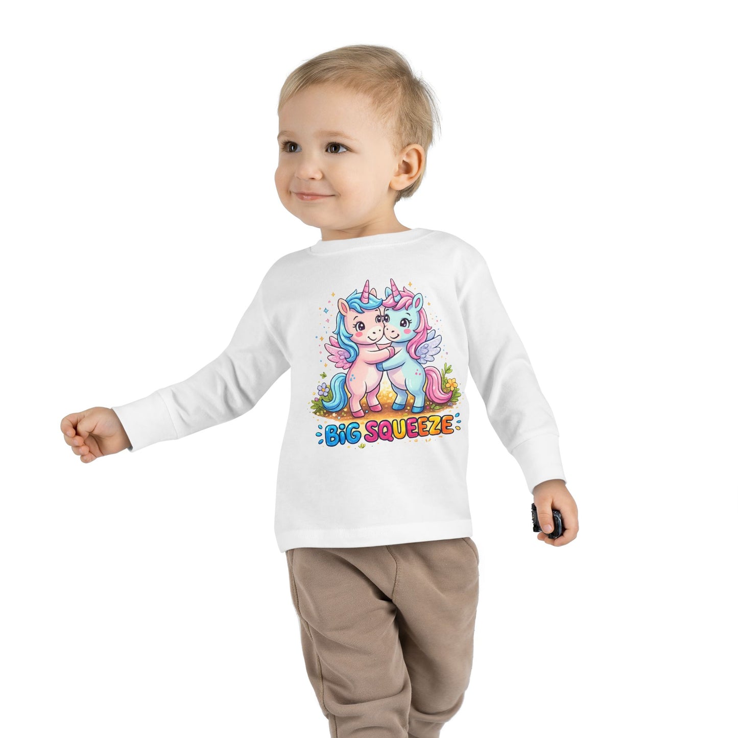 Big Squeeze Unicorn Toddler Long Sleeve Tee