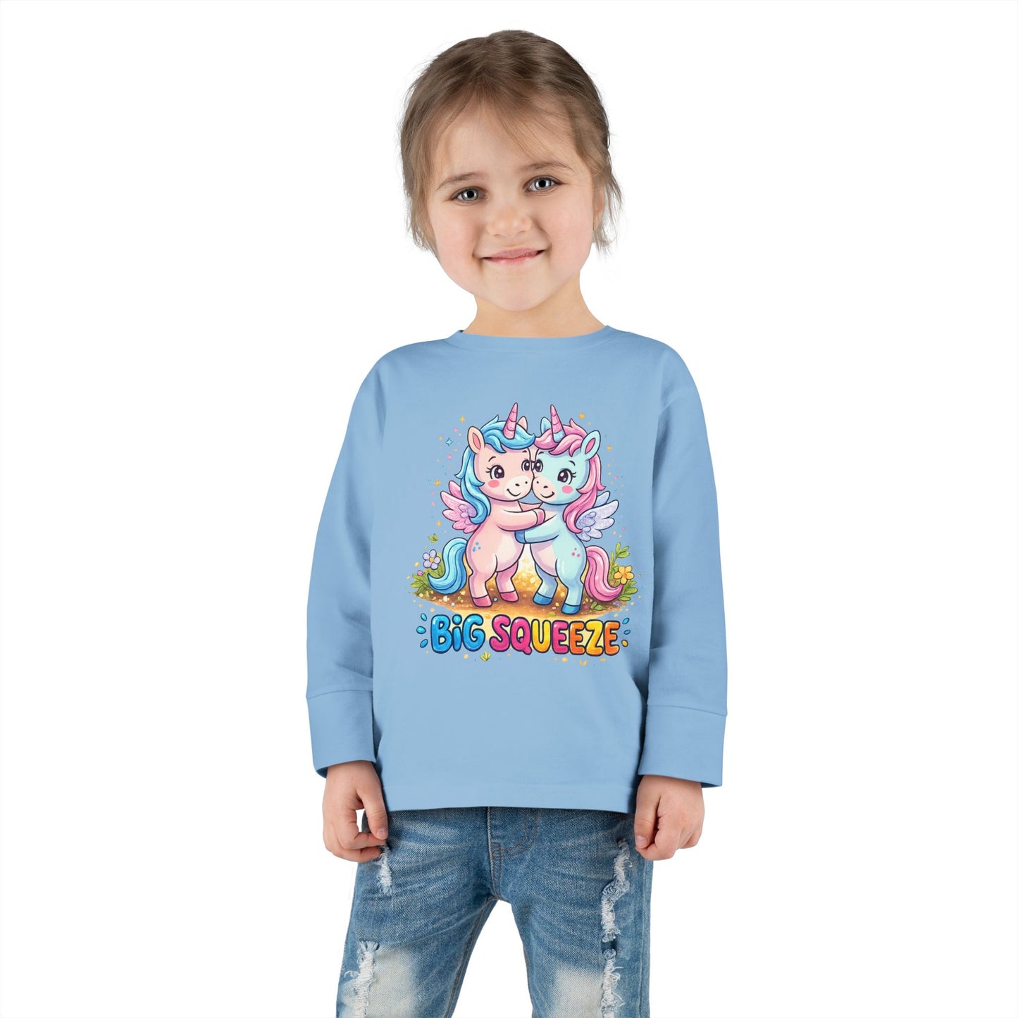 Big Squeeze Unicorn Toddler Long Sleeve Tee