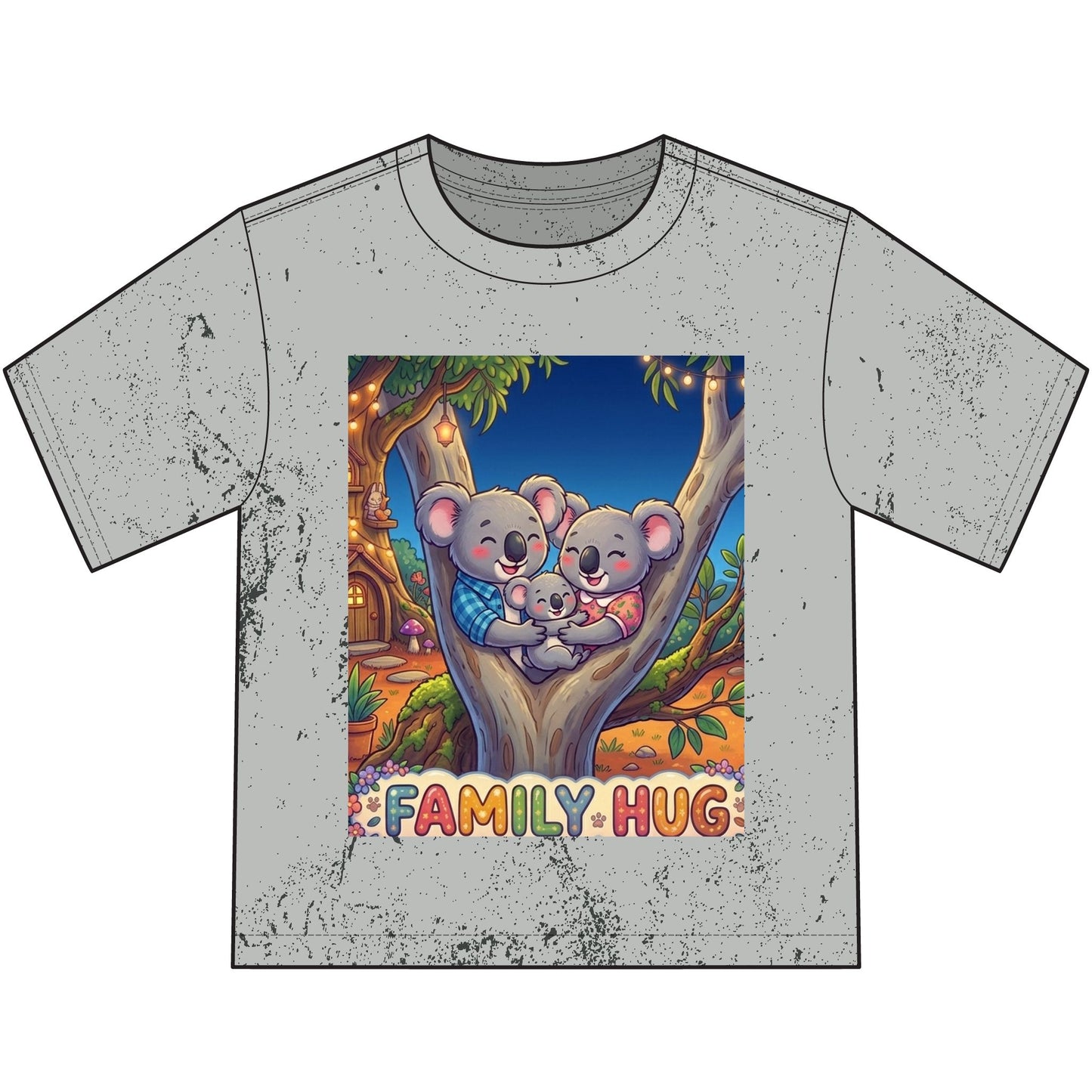 Family Hug Koala Heavyweight Color Blast Youth T-Shirt