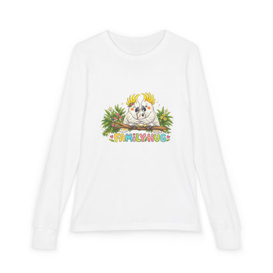 Family Hug Cockatoo Youth Jersey Long Sleeve Tee