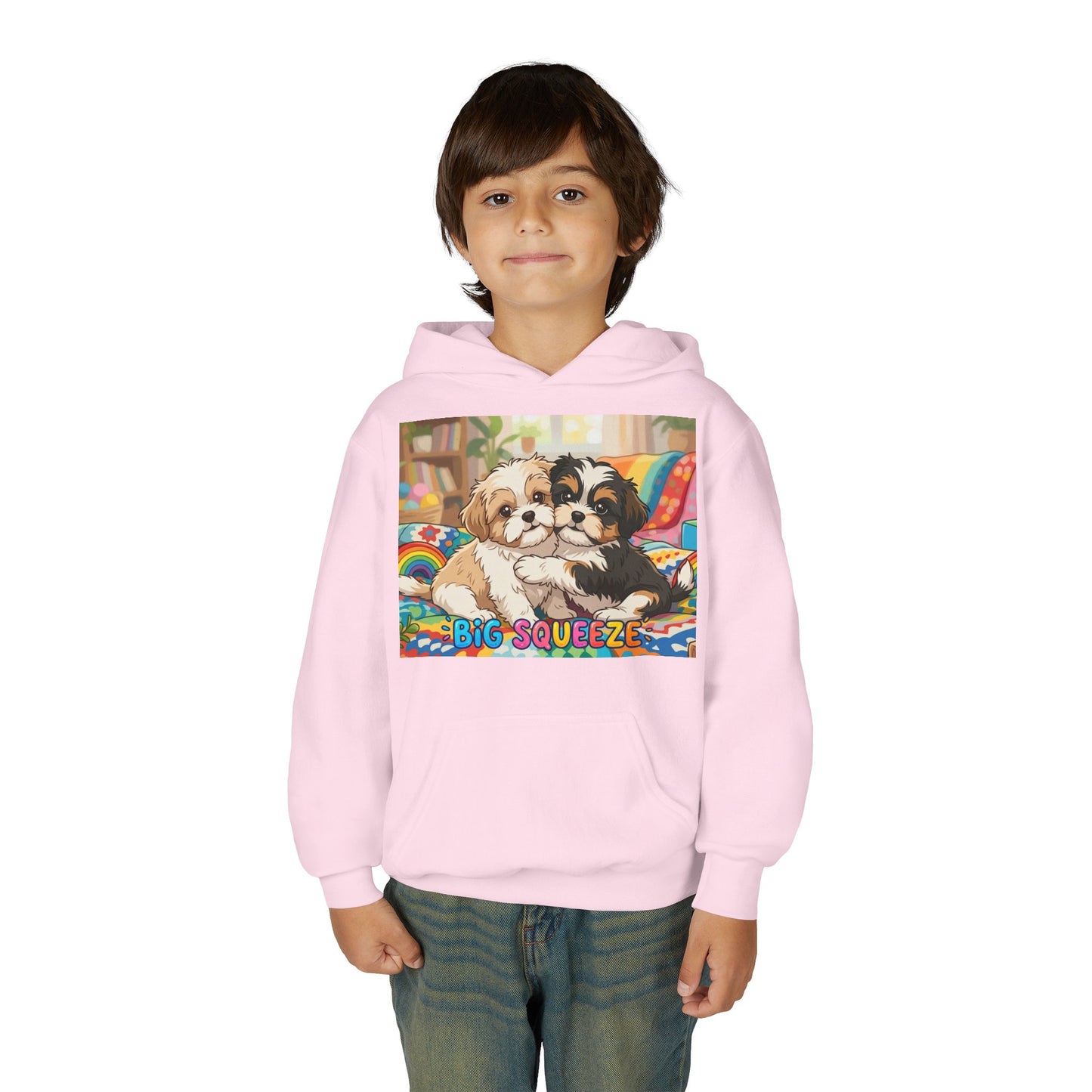 Big Squeeze Shih Tzu Youth Heavy Blend Hooded Sweatshirt